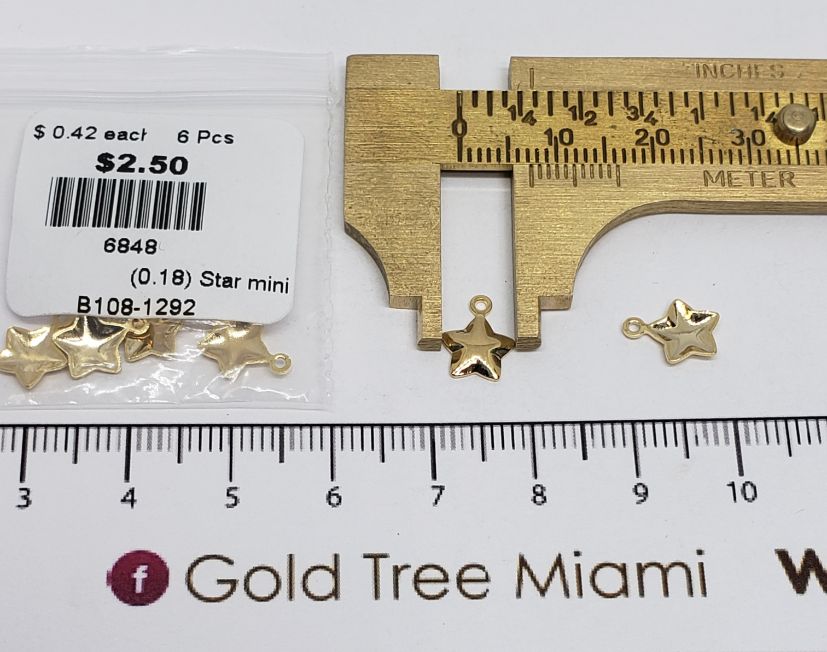 6848 Cadena de oro estrella en miniatura