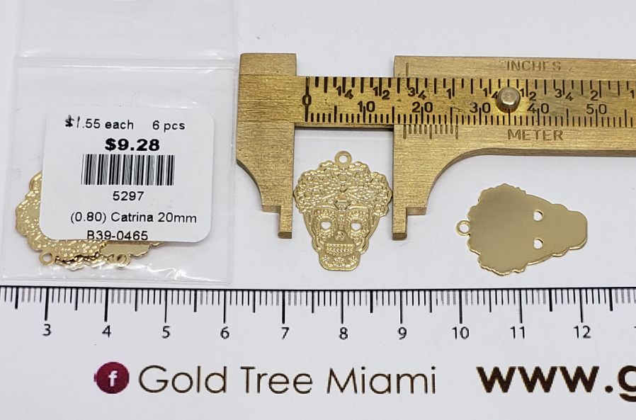 5297 Golden Catrina Charm