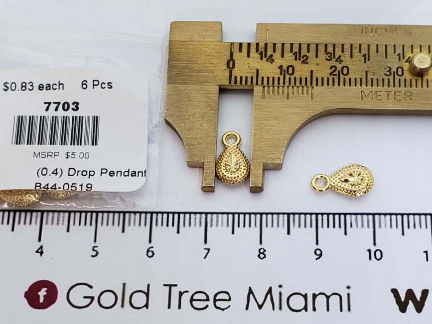 7703 Textured Drop Pendant