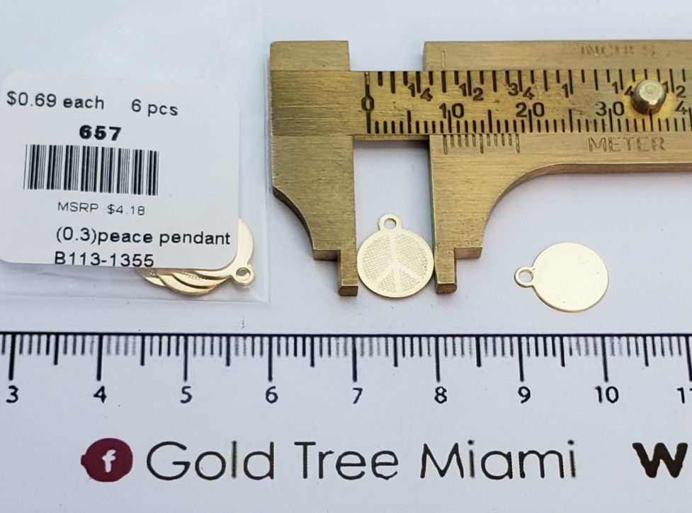 657 Round Peace Pendant