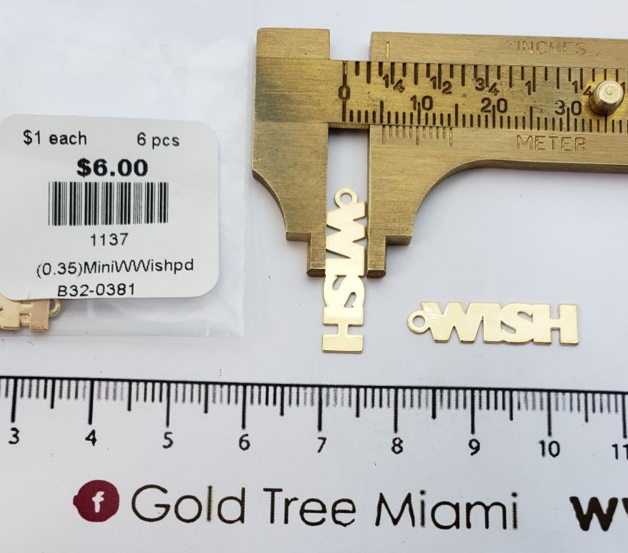 1137 Mini Word Wish Pendant