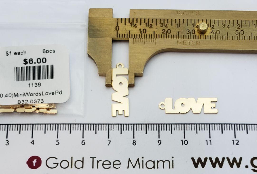 1139 Mini Word Love Pendant