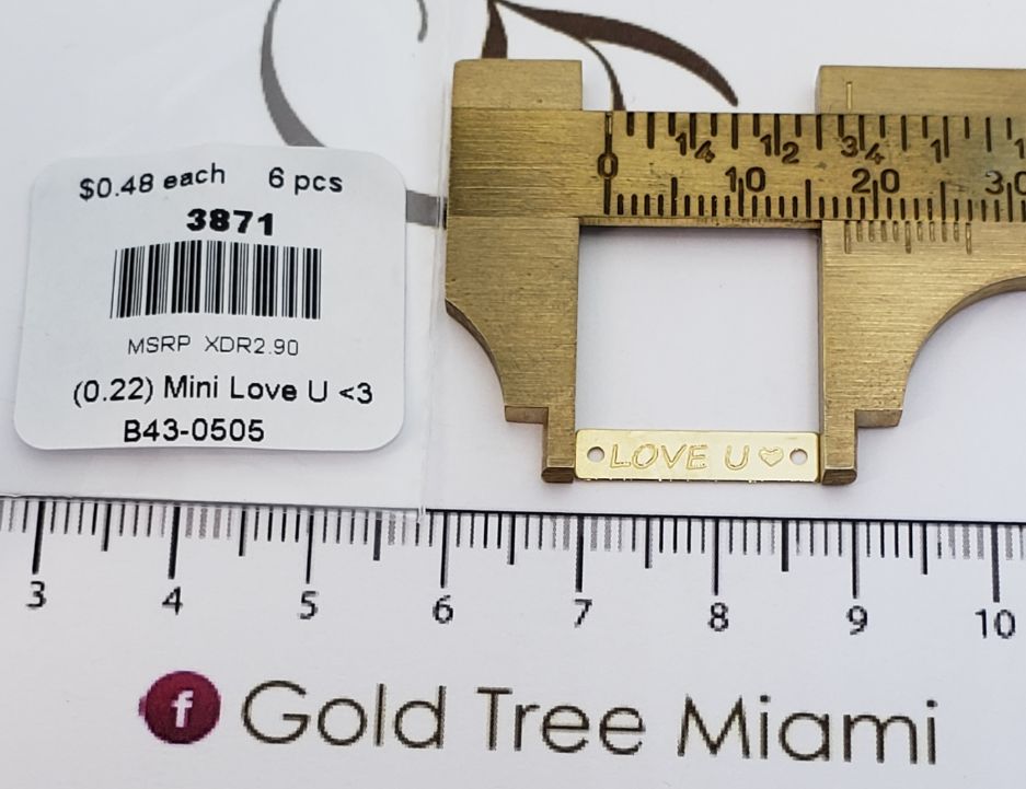 3871 Mini Love You Plate Connector