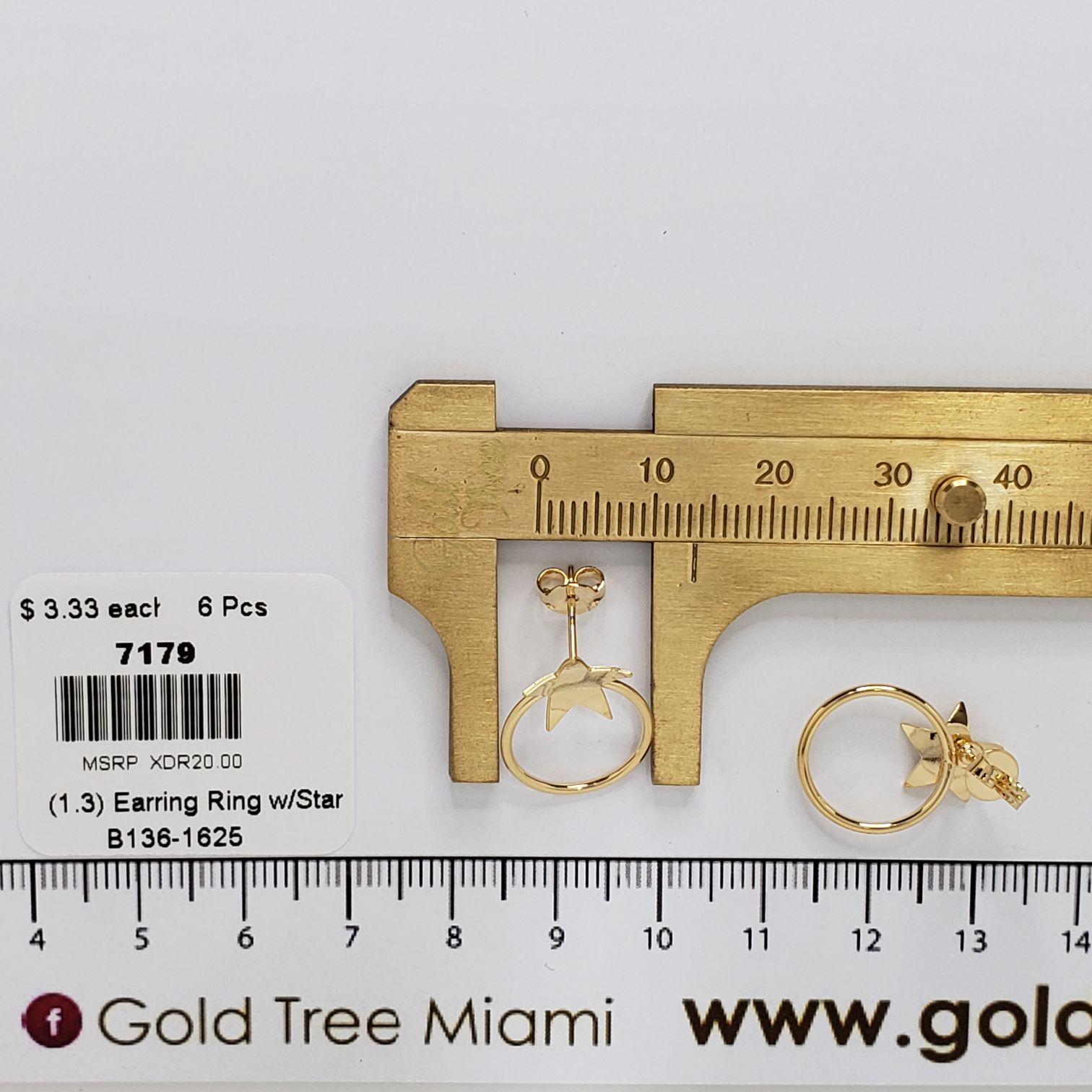 7179 Earring Ring with Star