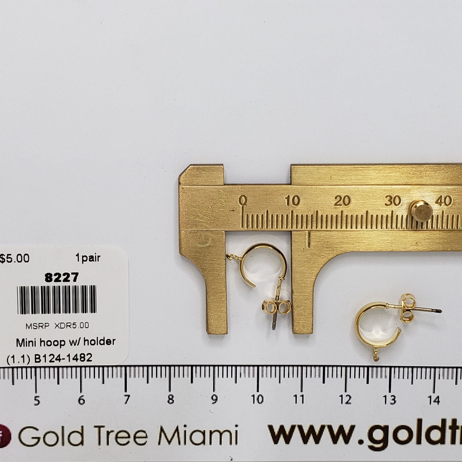 8227 Mini Aro Dorado con Soporte