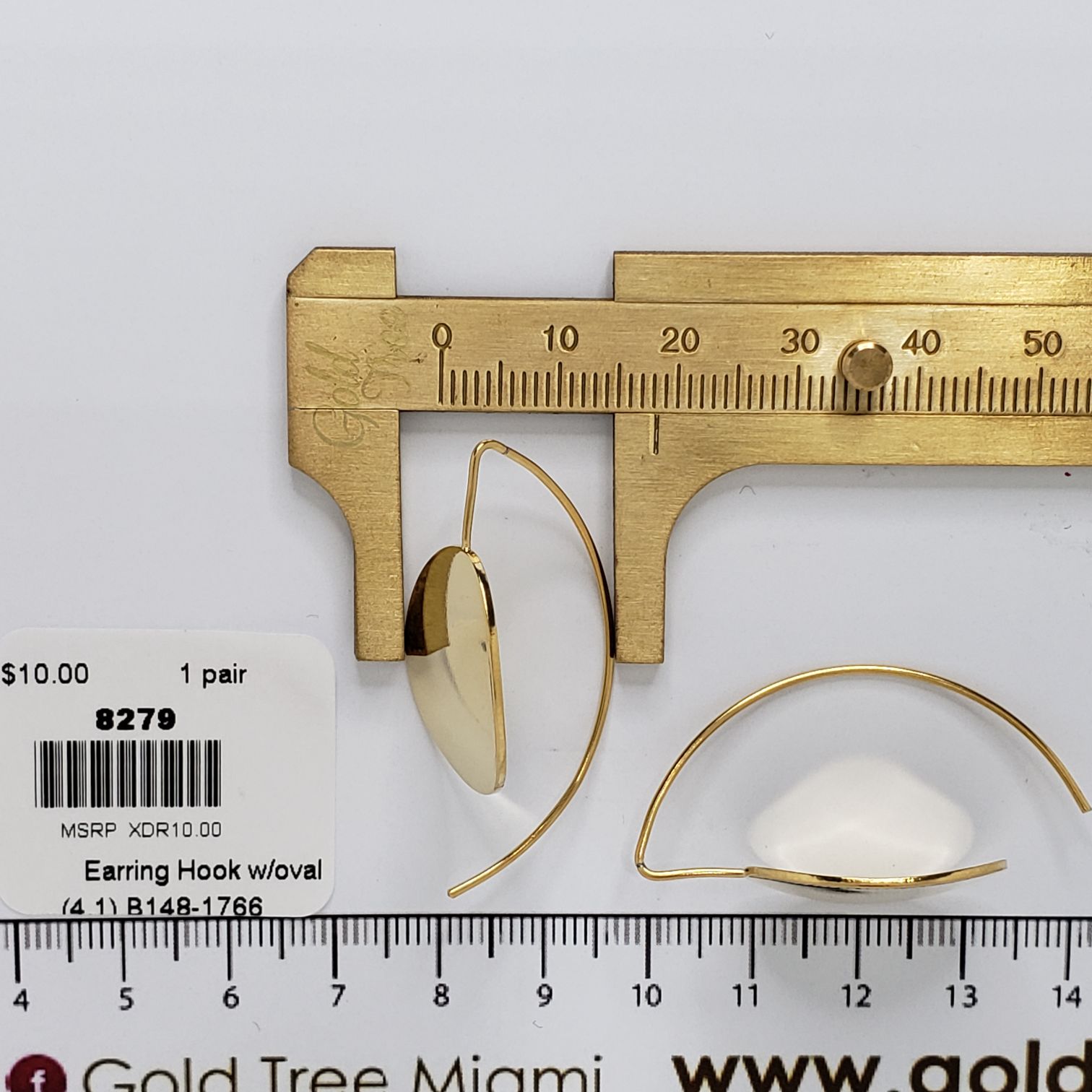 8279 Earring Hook with Oval