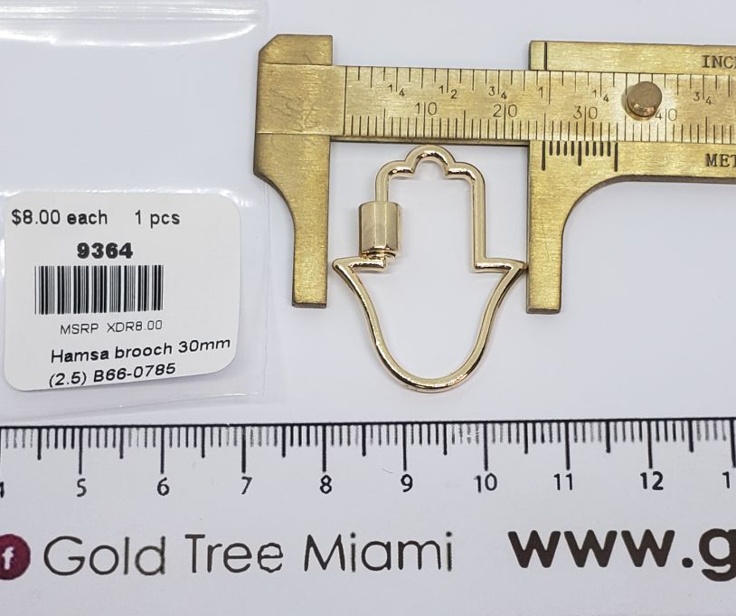 9364 Cierre Hamsa de 30mm con Cierre Automático