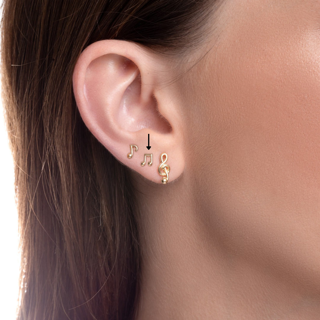 18493 SemiCorchea Musical Note Earrings