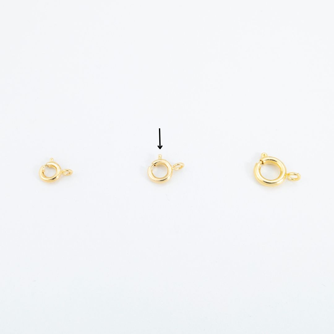 5106 7mm Gold Spring Ring Clasp