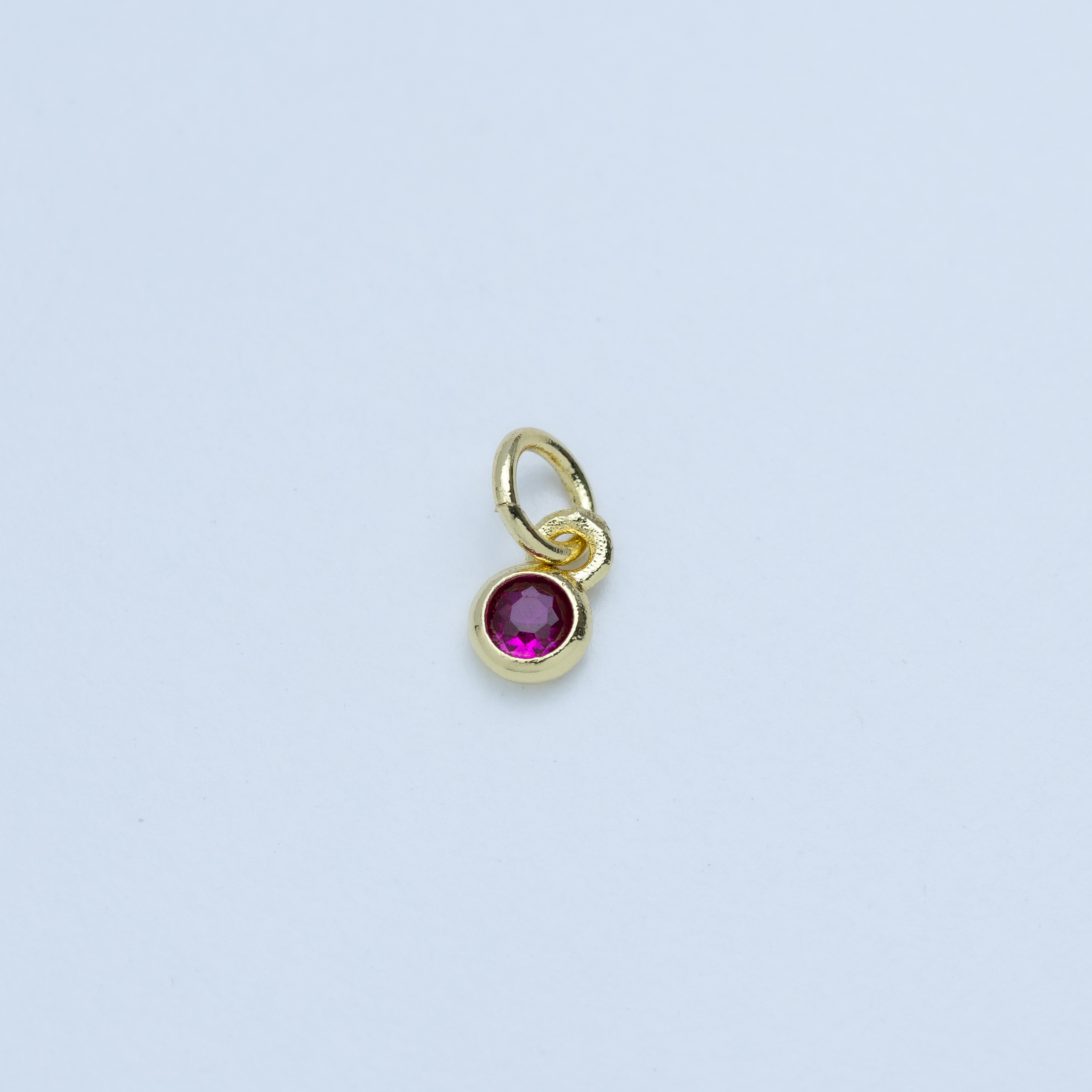 20287 Fuchsia Mini Round Crystal Pendant 4mm