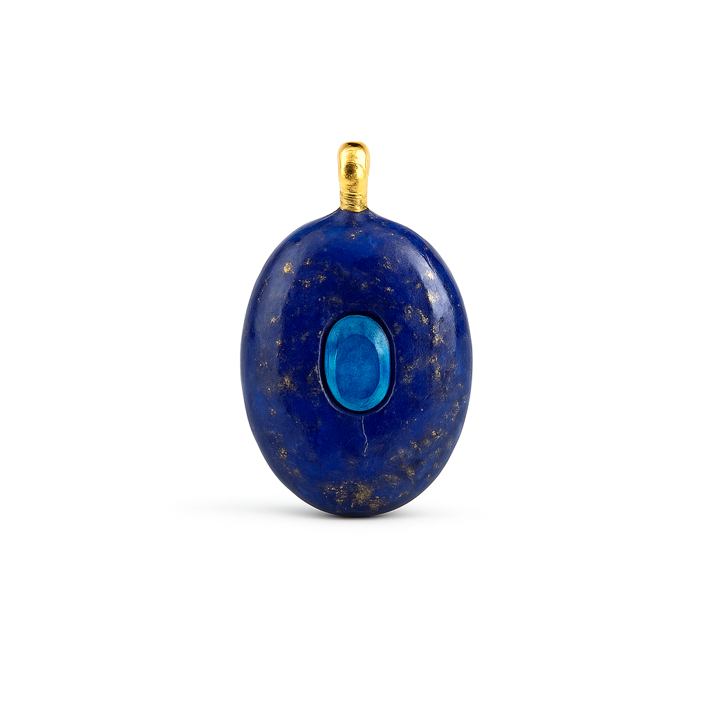 21422 Natural Lapis Lazuli Oval Pendant
