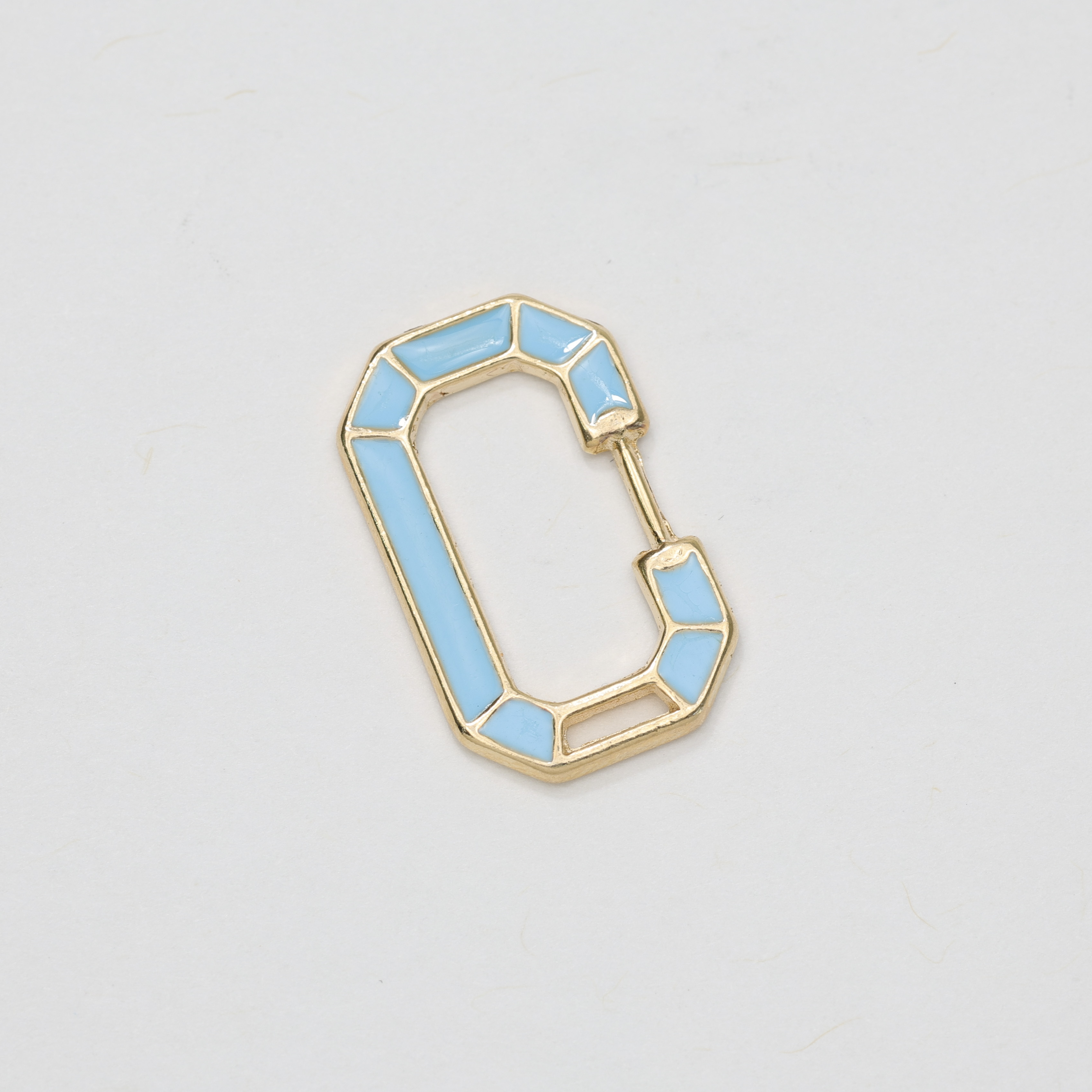 11195 Light Blue C Enamel Pendant