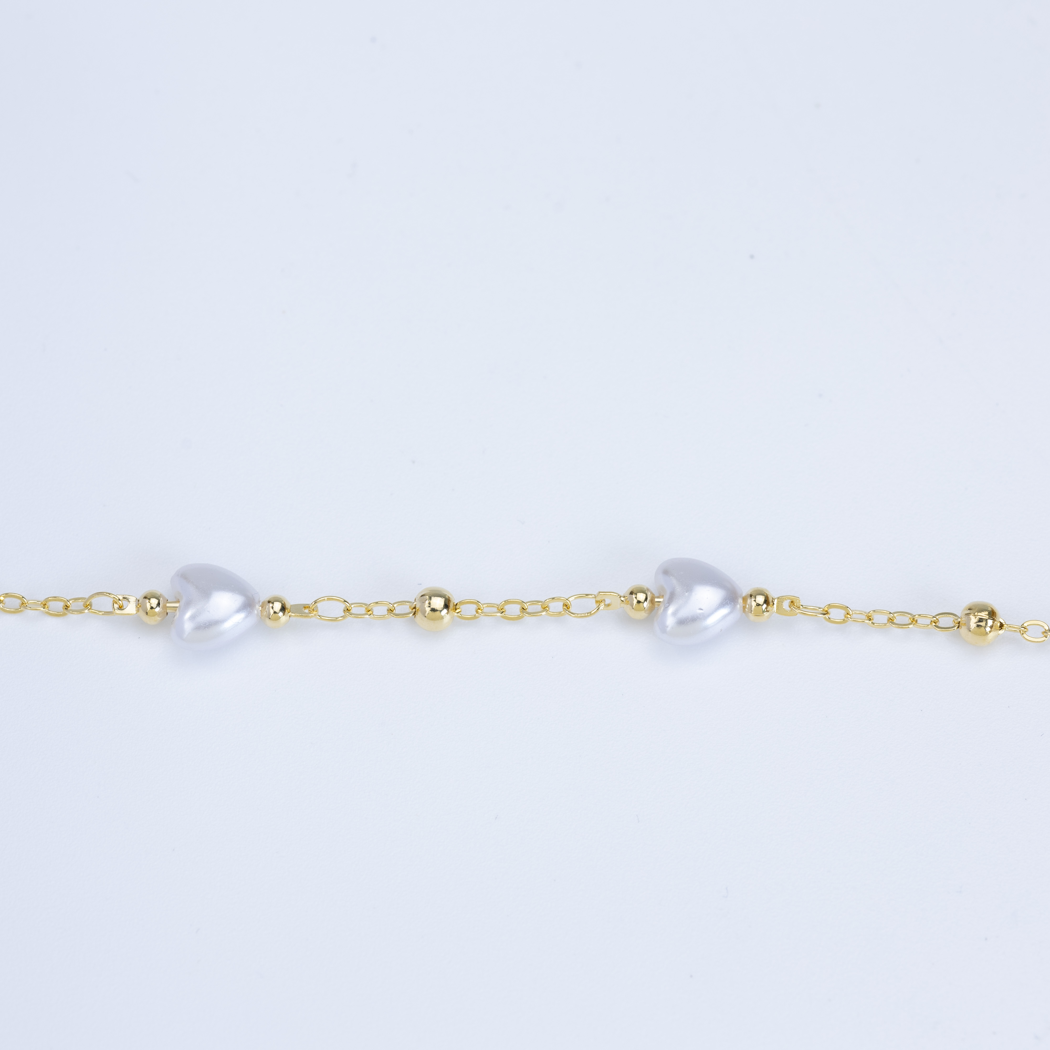 19765 Chain Heart with Ball Pearls 8mm