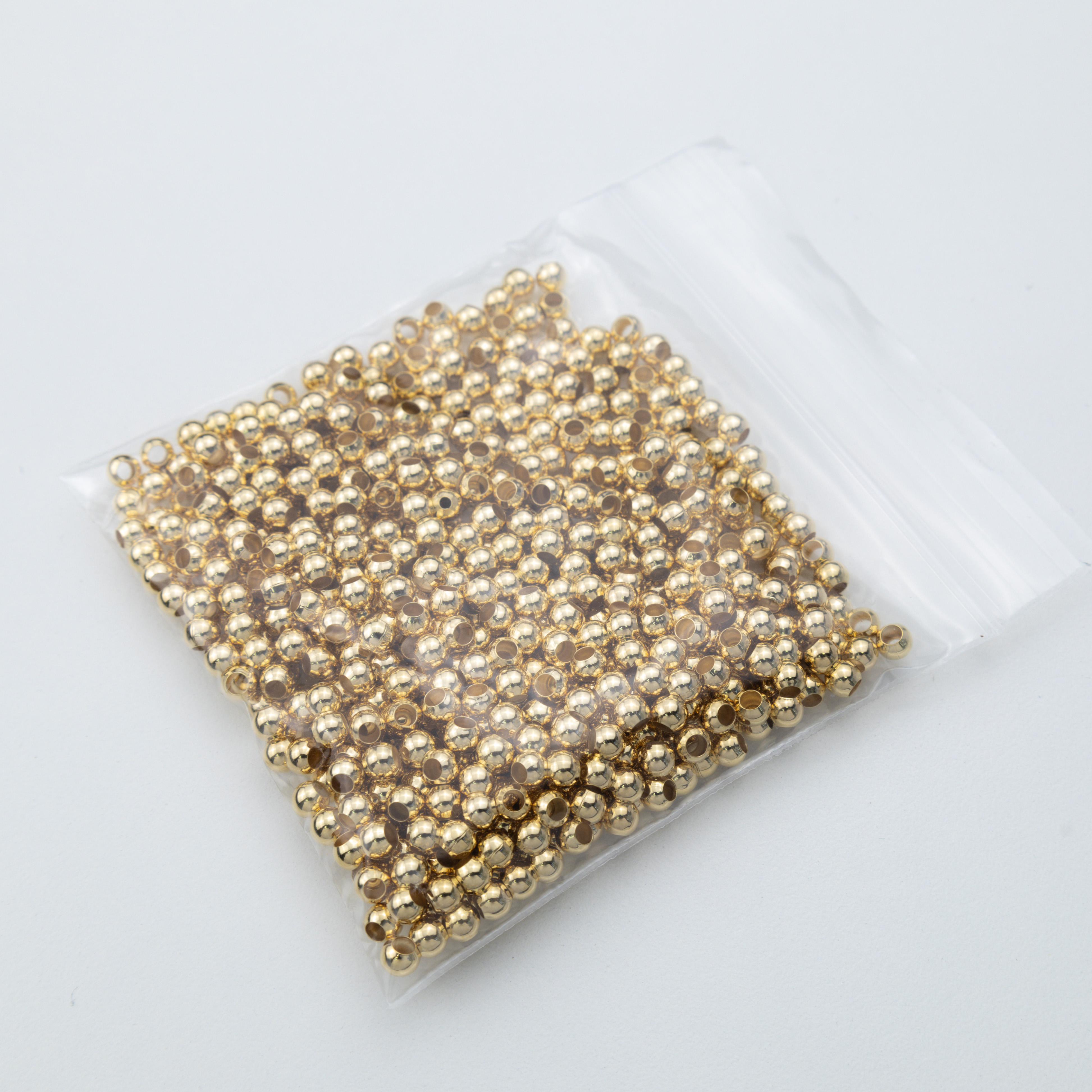2722 4mm Big Hole Smooth Round Beads