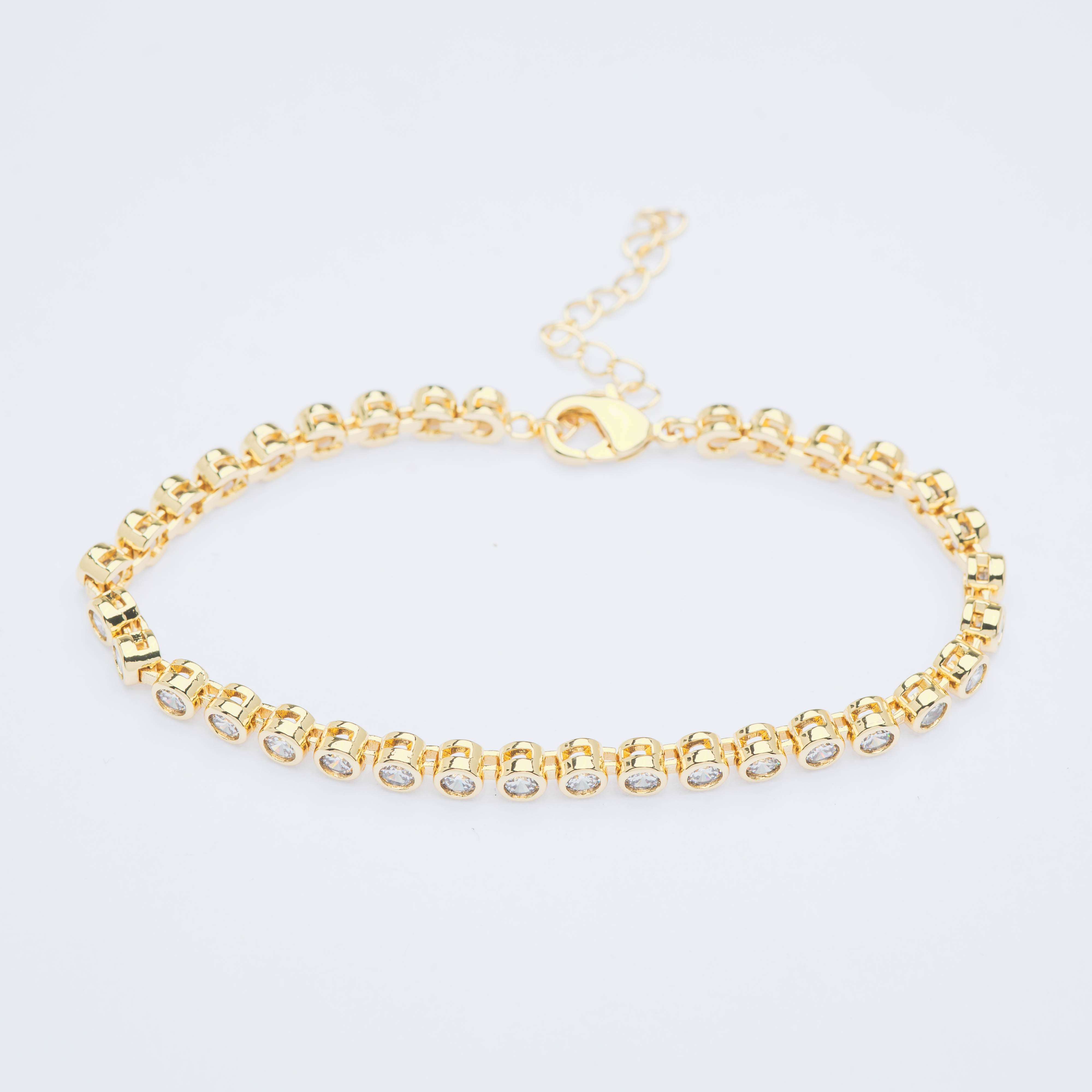 21503 Clear Round Crystal Tennis Bracelet