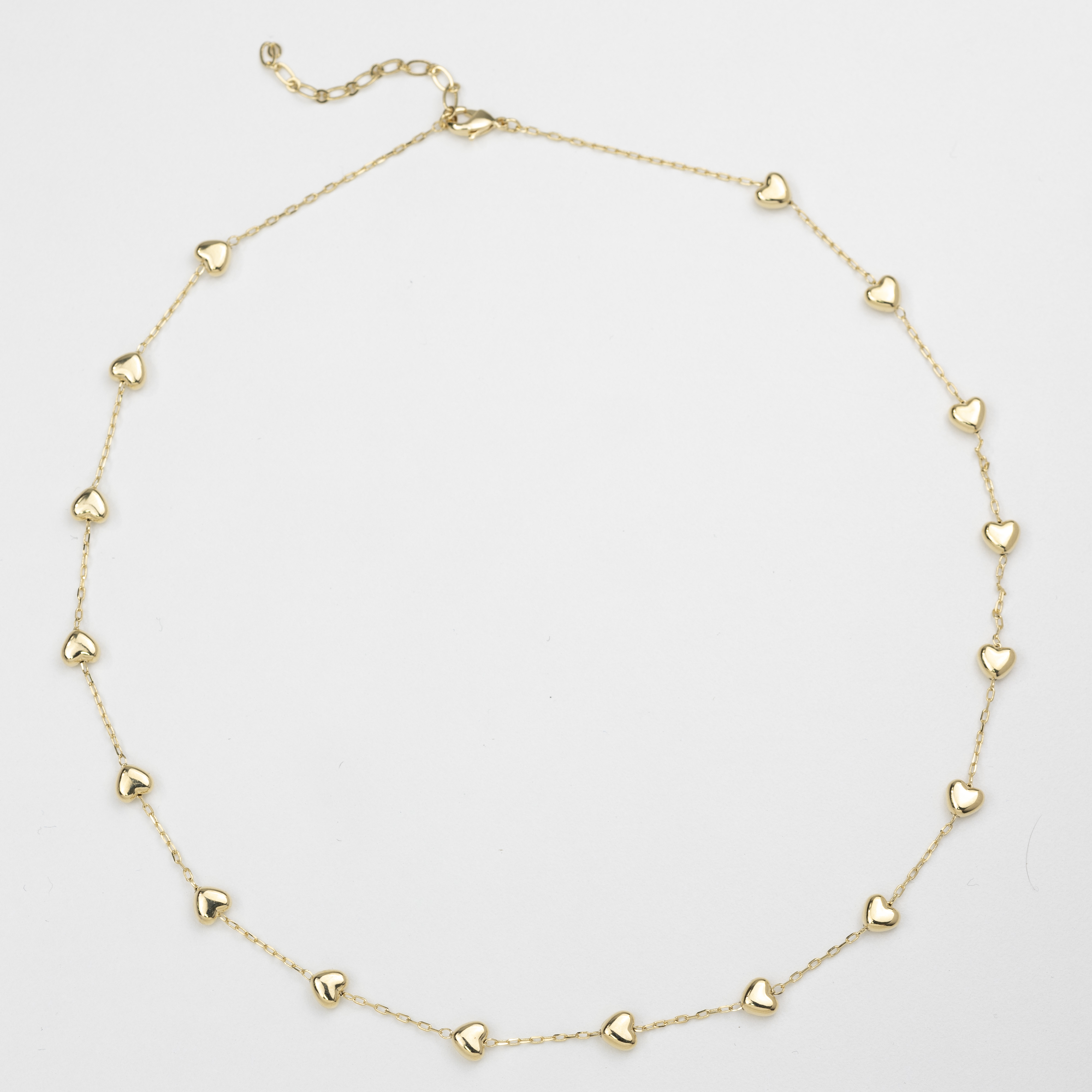 19388 Gold Heart Necklace 18"