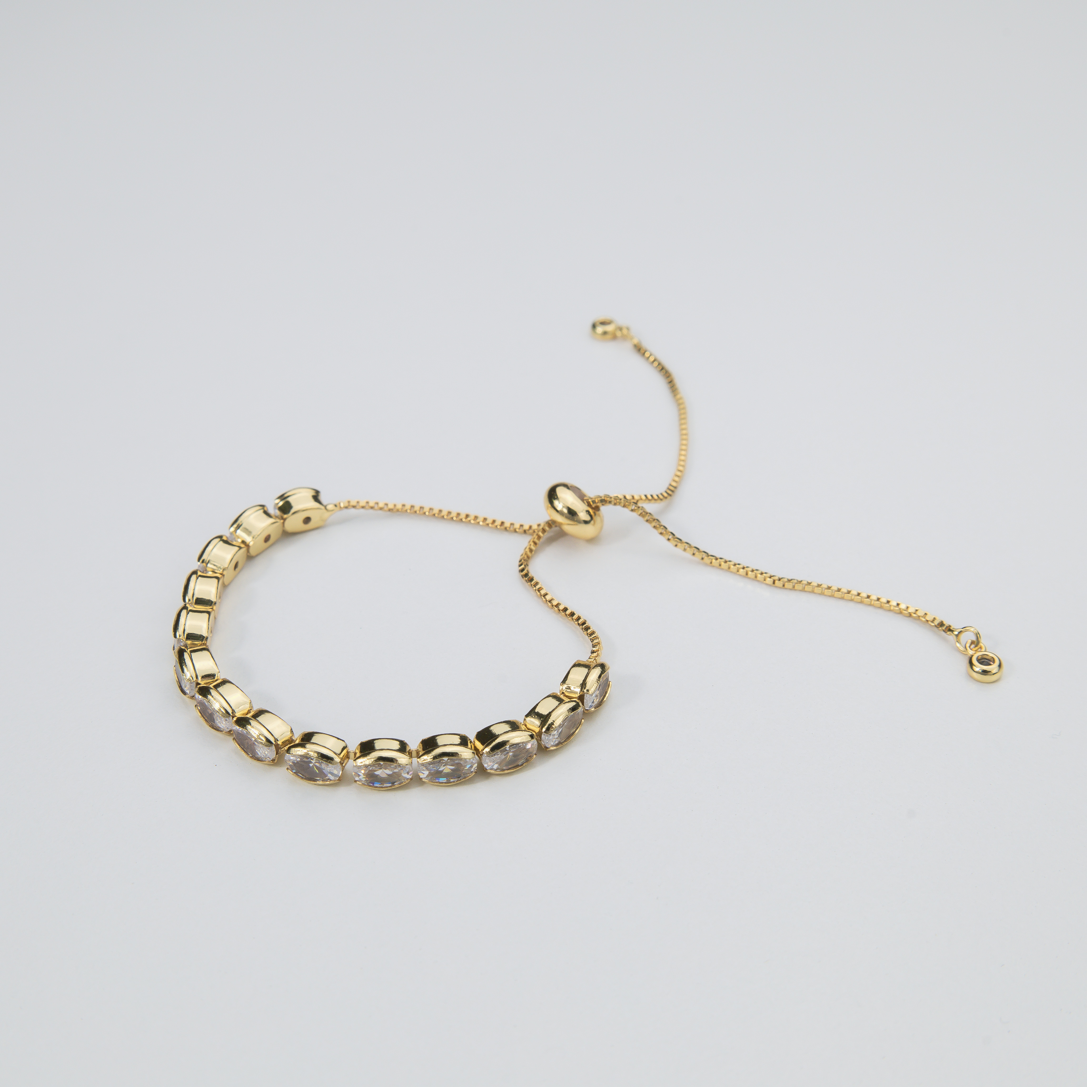 18683 Gold Beaded Adjustable Bracelet