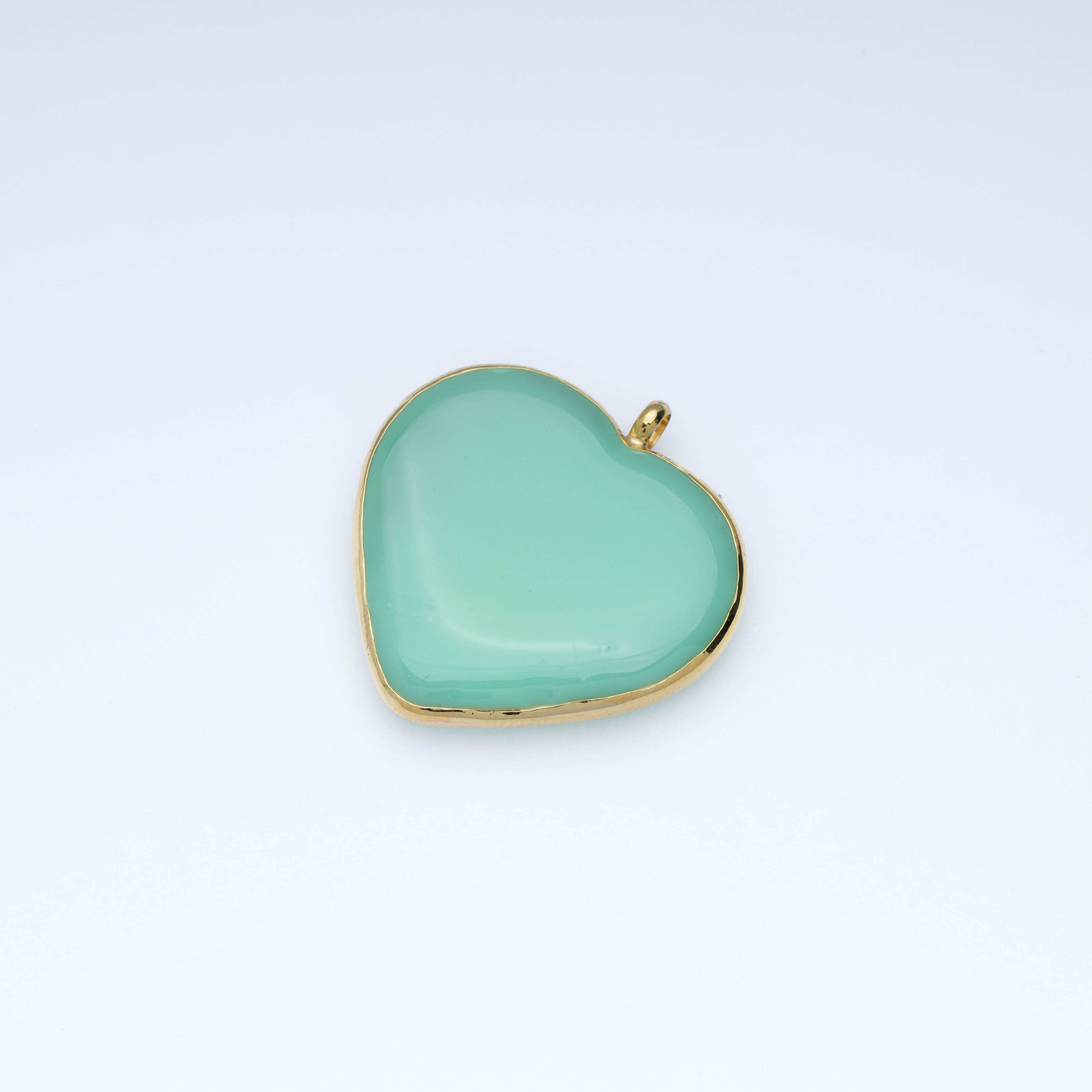 20505 Corazones Con Bizel Verde claro 35mm