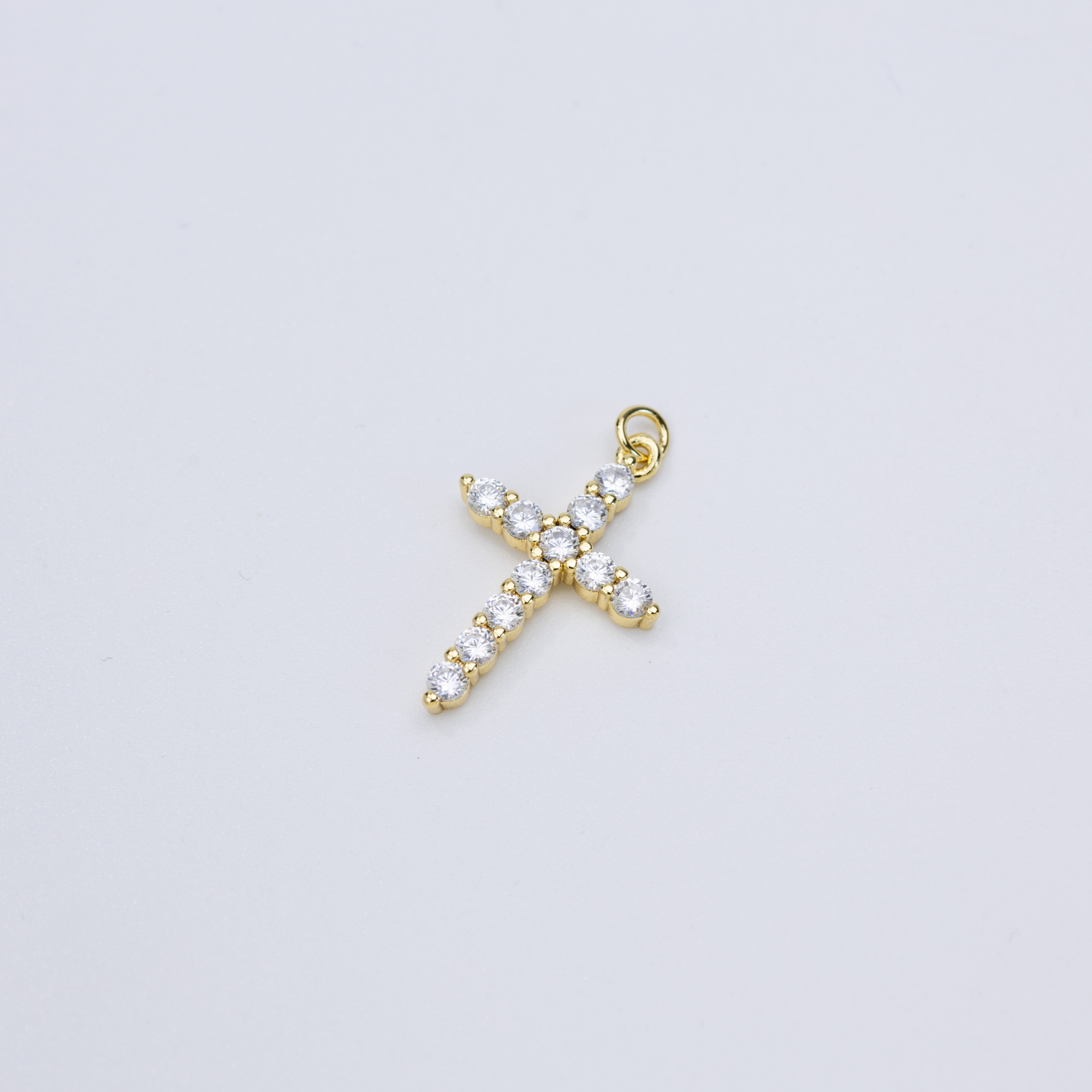 19853  Clear Cross Pendant with Cubic Zirconia