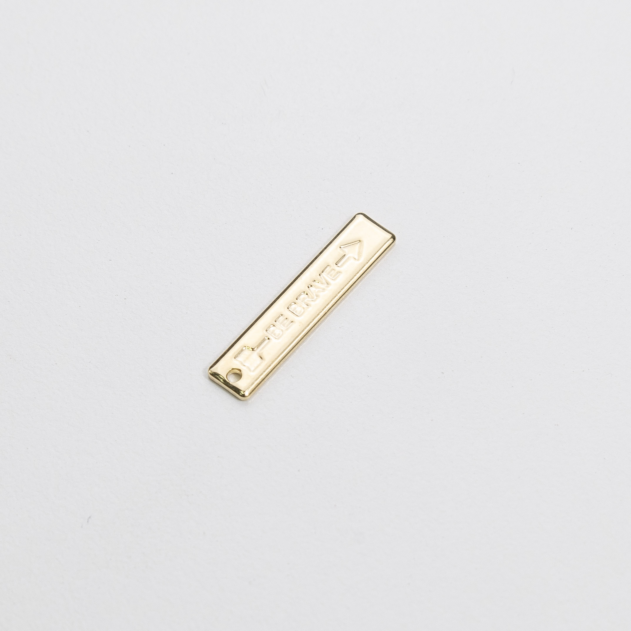 5834 Be Brave Mini Plate Charm