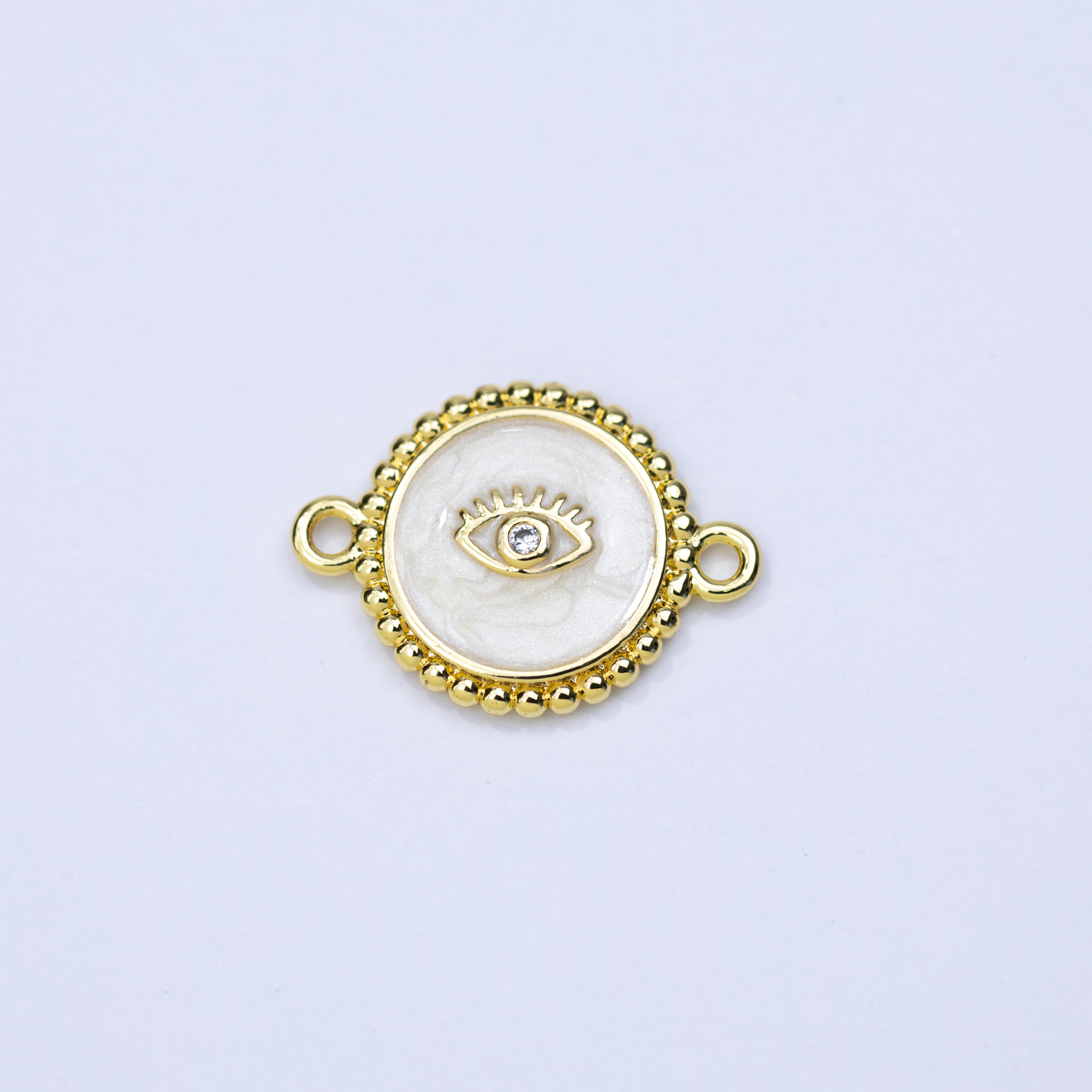 15936 Pearl Eye Connector Charm