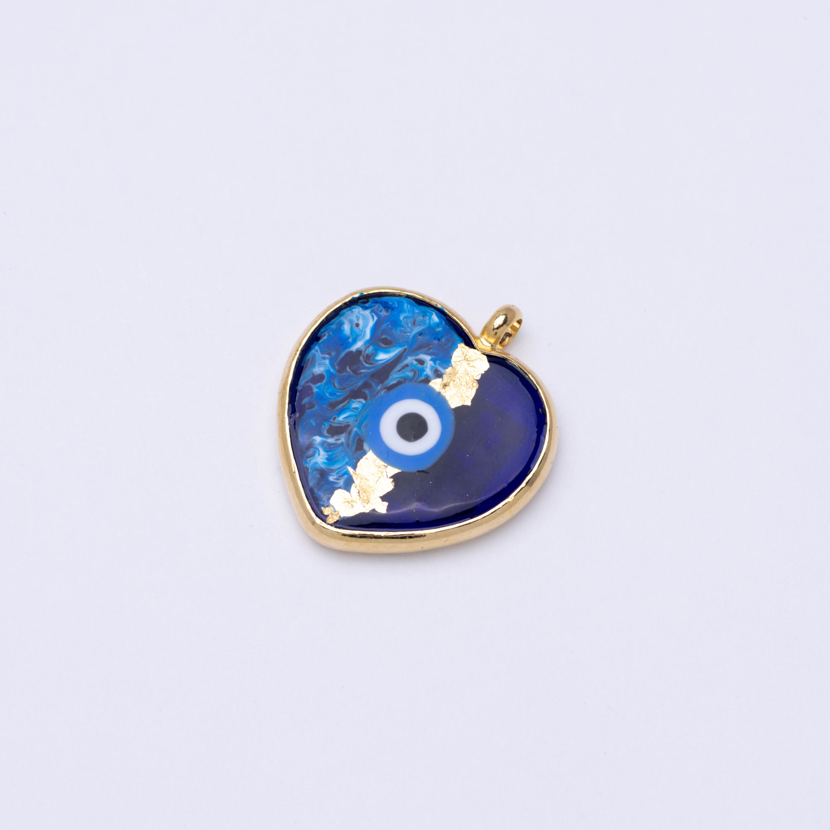 20405 Hearts Bizel Blue Eye Marbling 25mm 