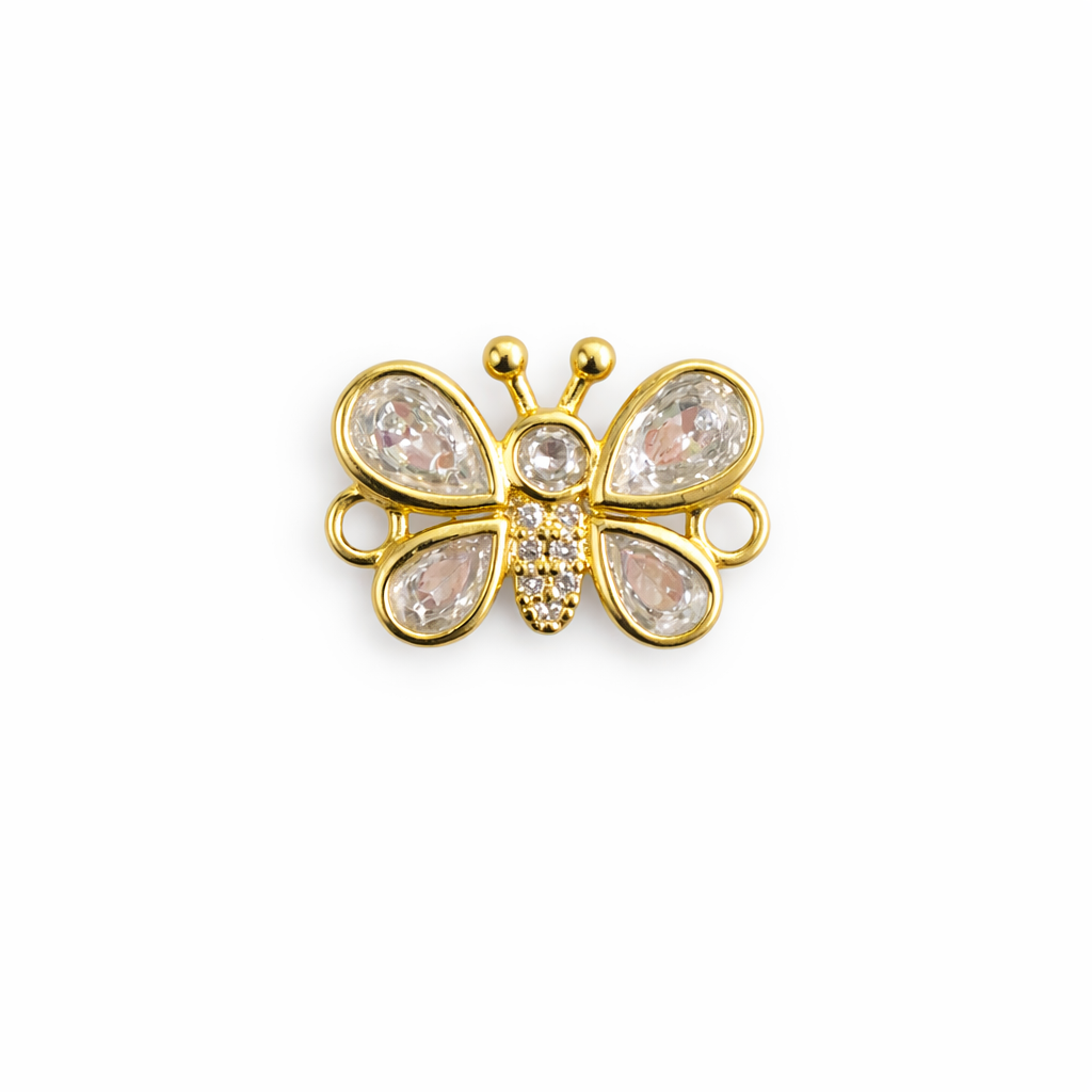 21823 Butterfly Connector with Crystals Clear