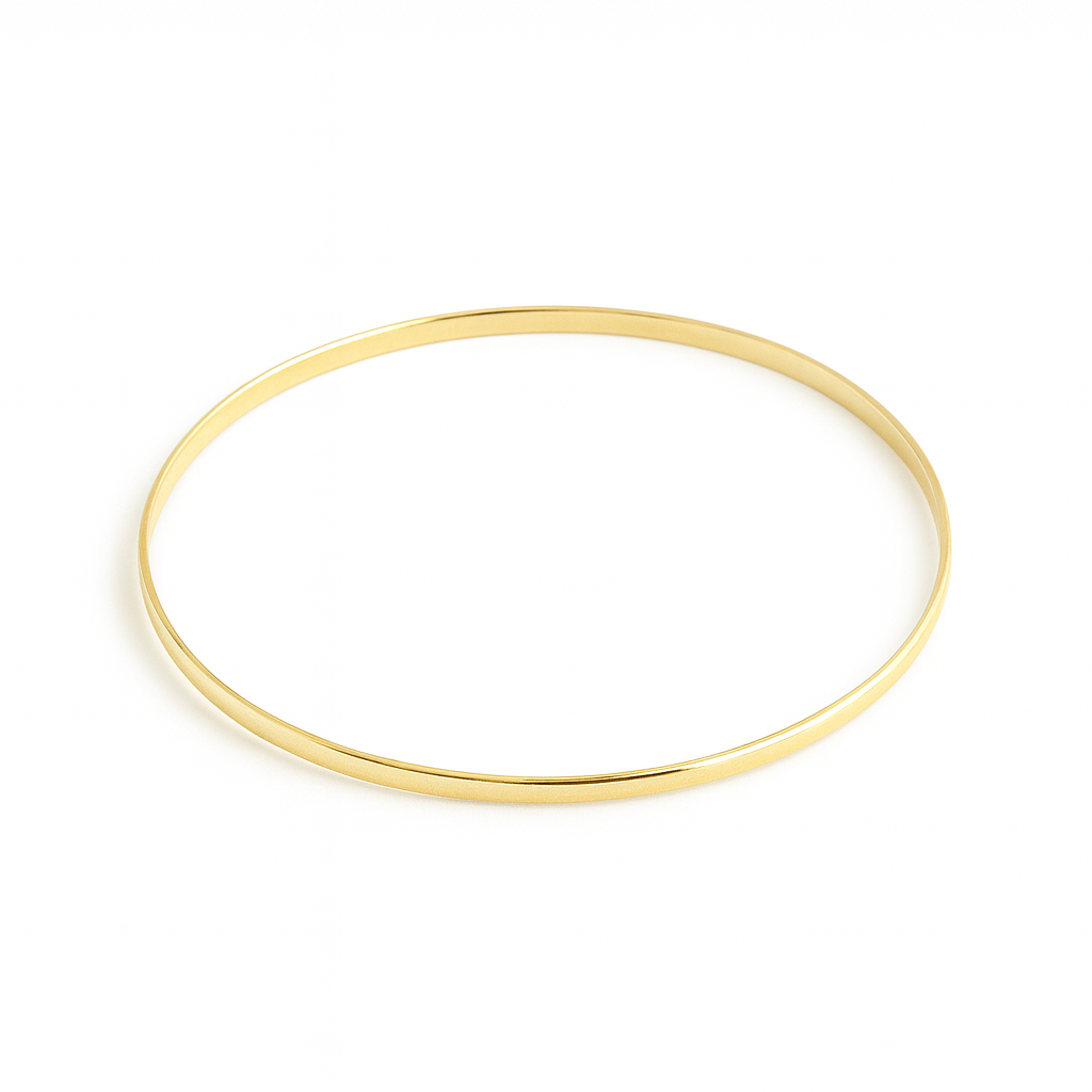 21555 Gold Bangle Bracelet for Charms and Stacking