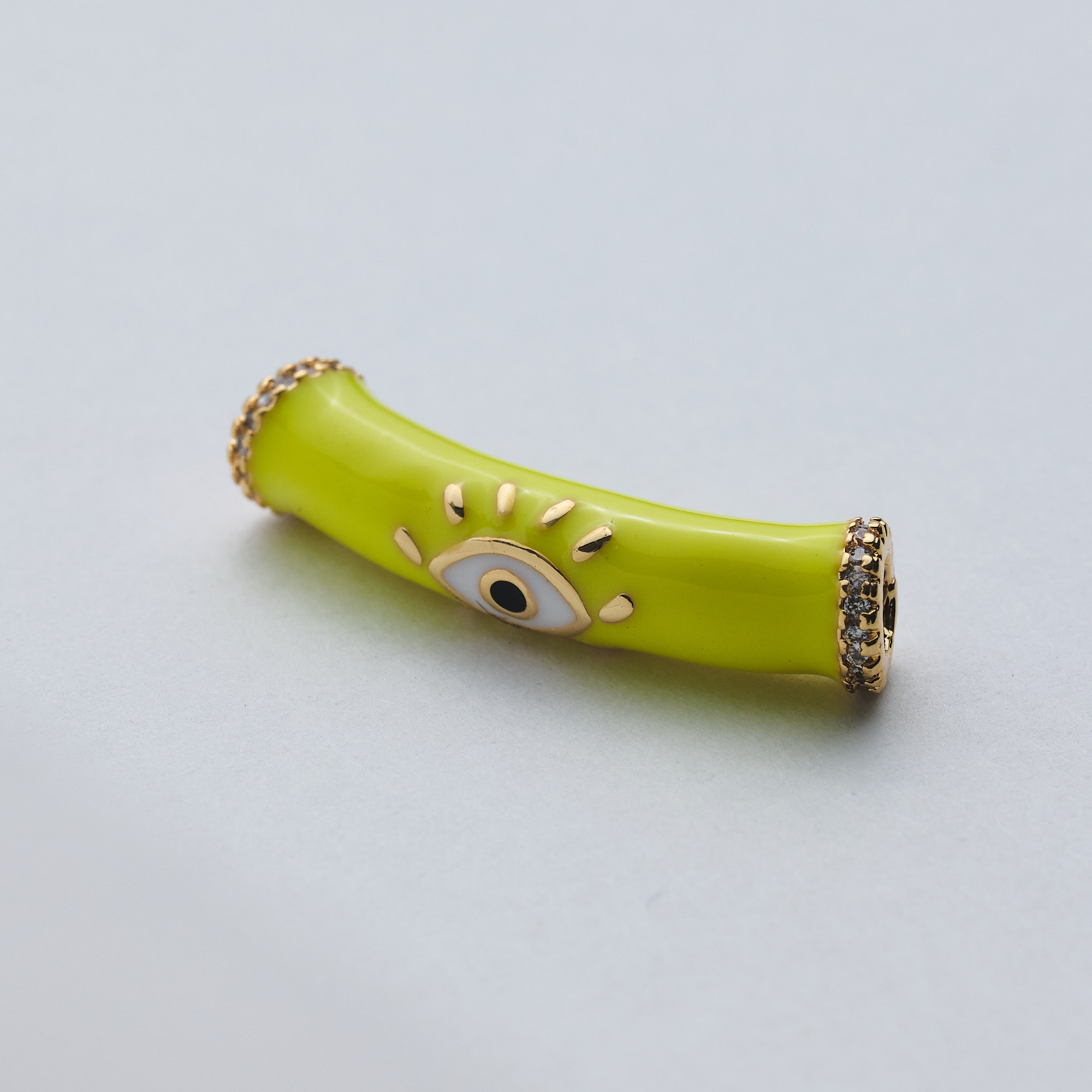 15982 Yellow Eye Bar Spacer Bead
