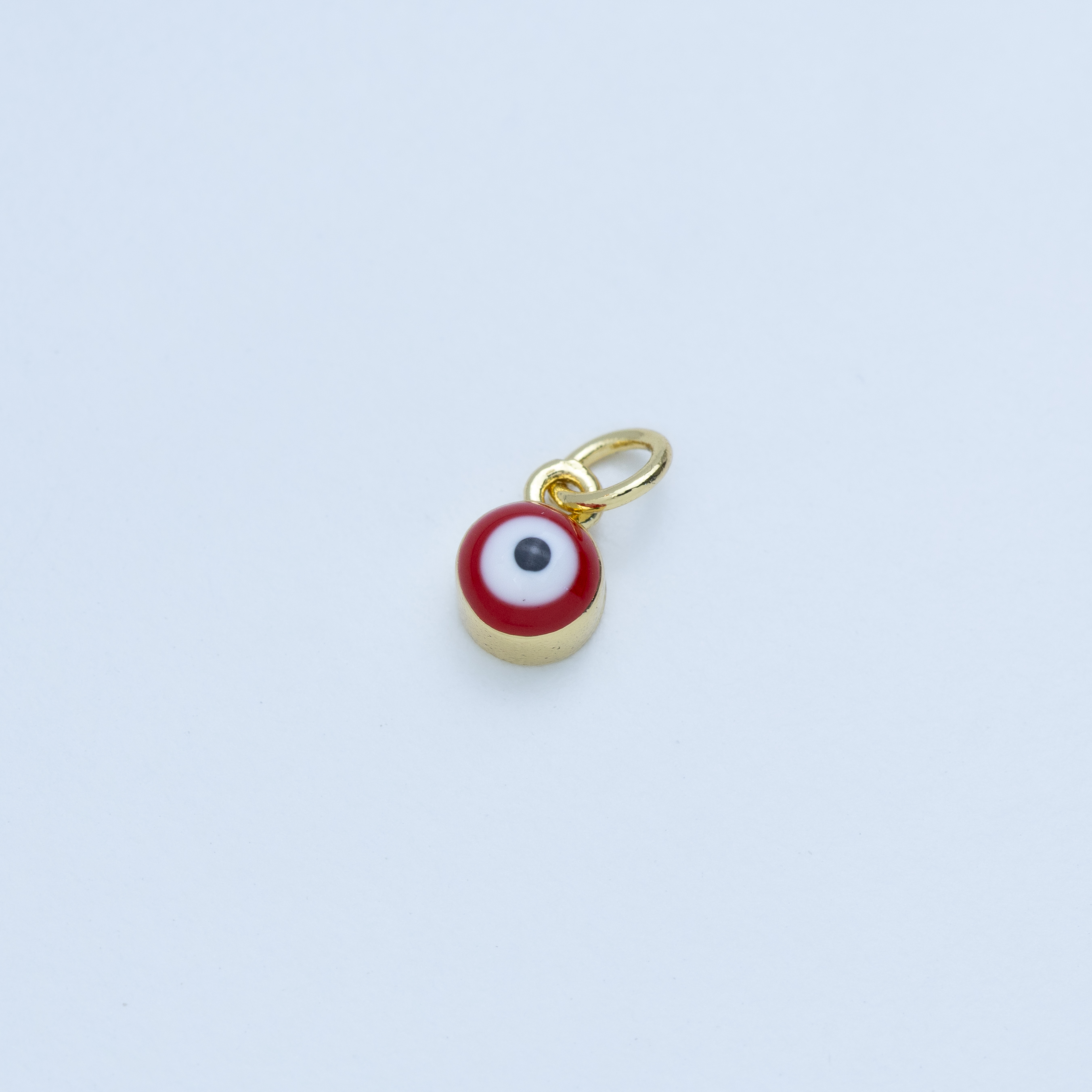 20260 Red Enamel Evil Eye Charm 6mm