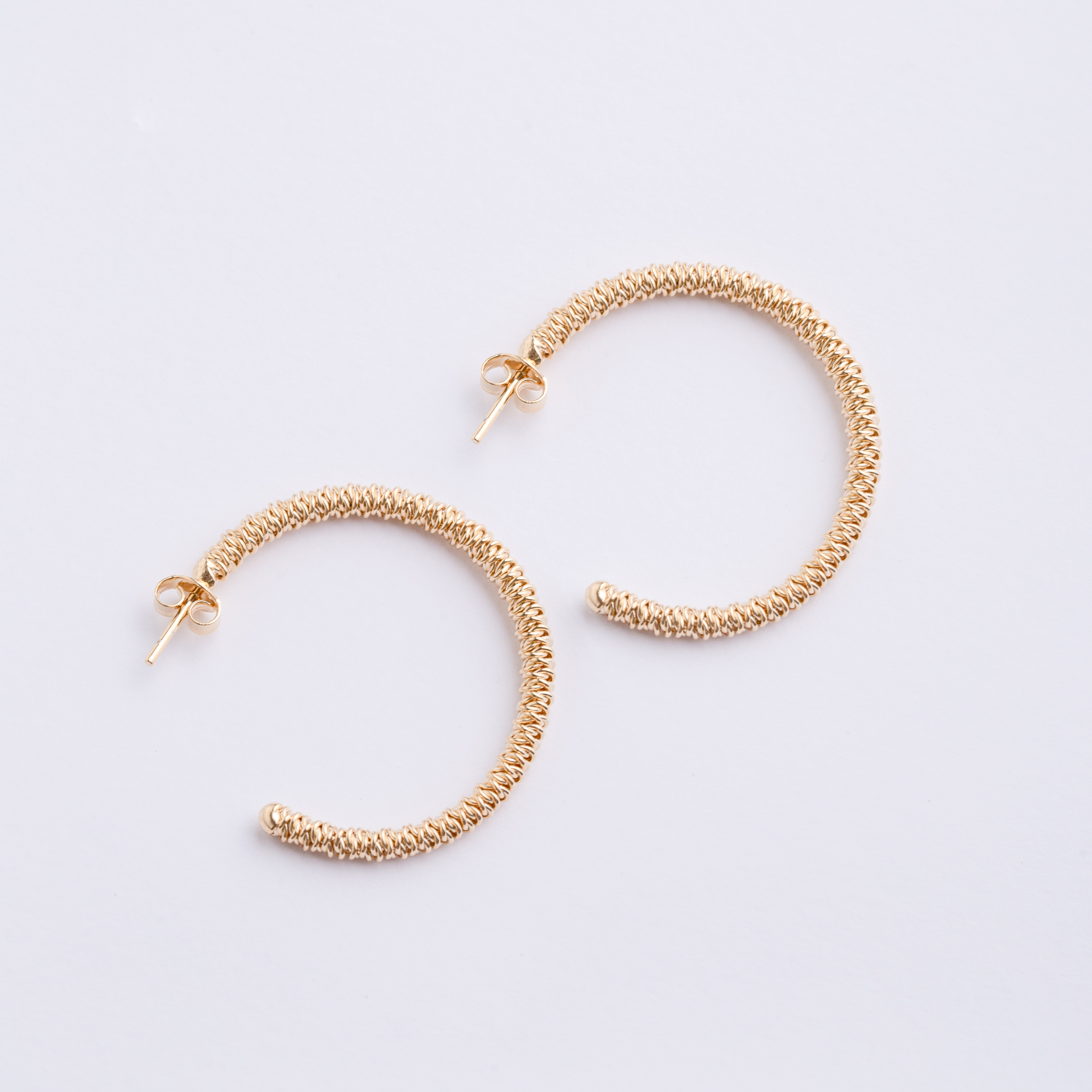 18331 Pendiente de Aro Texturizado de 30x3mm