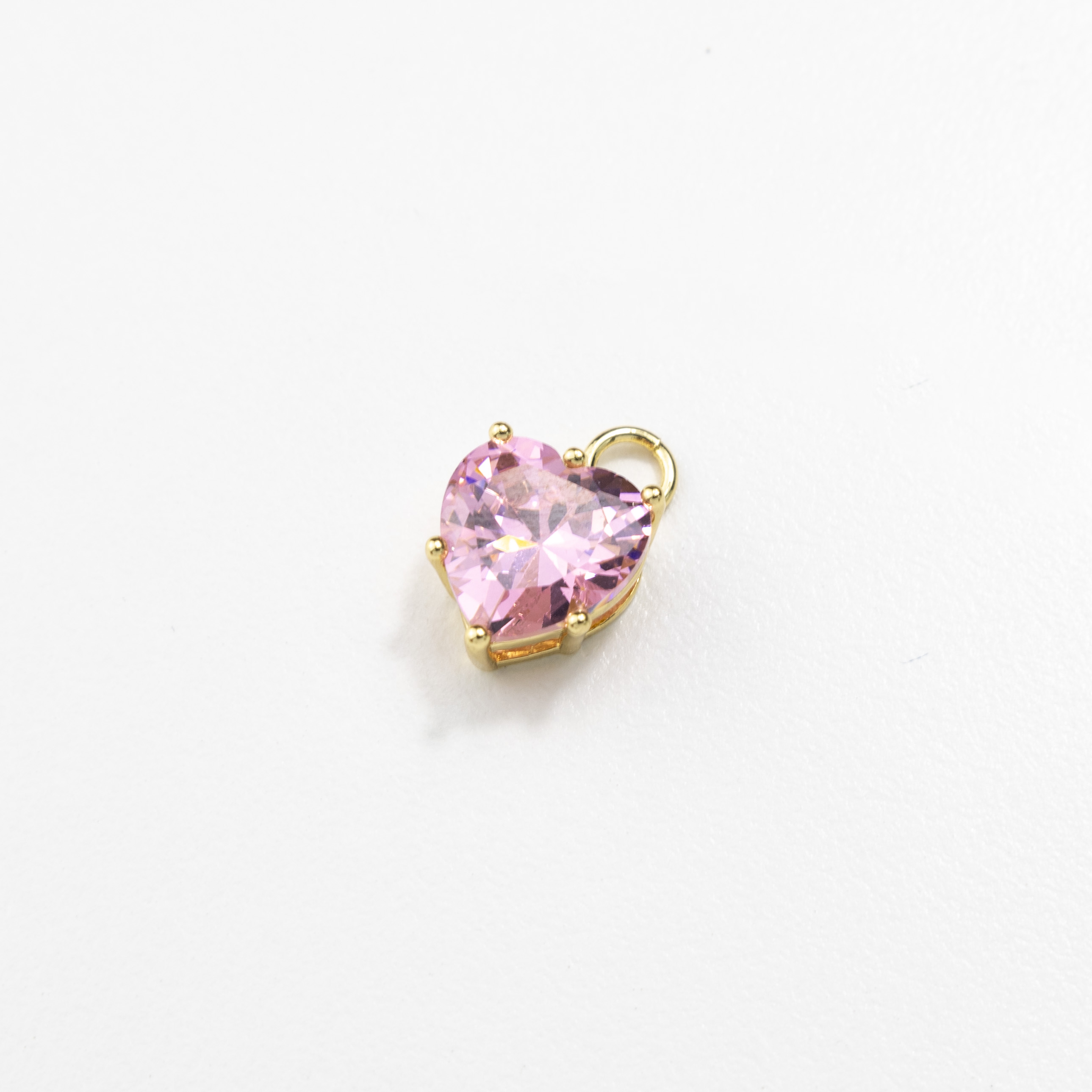 15922 14mm Pink Heart Crystal Pendant