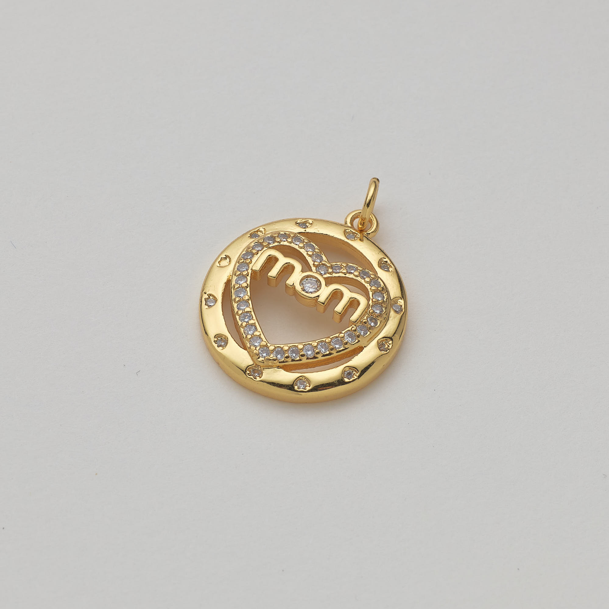 15206 Clear Crystal Mom Round Pendant