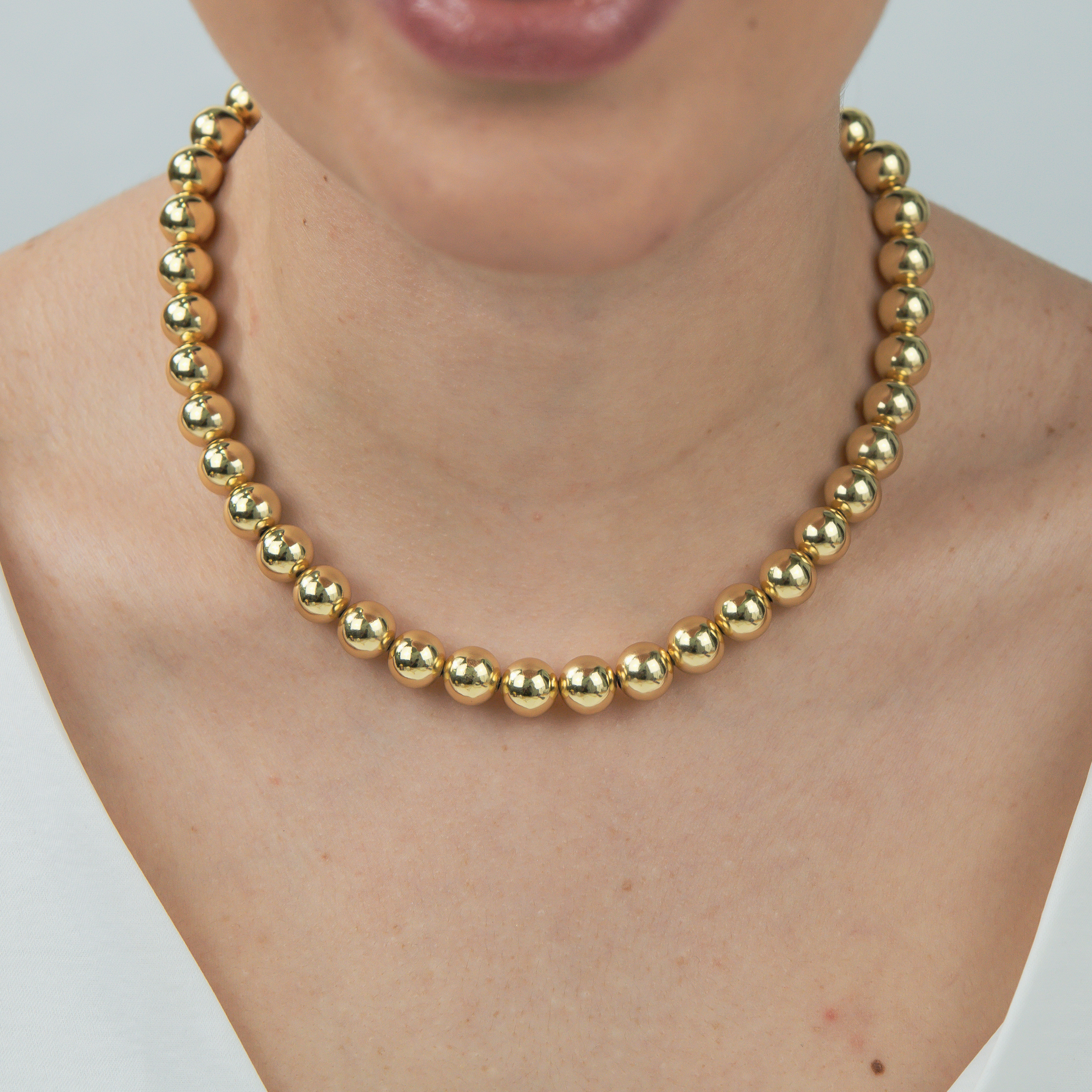 18664 10mm Gold Bead Adjustable Chain