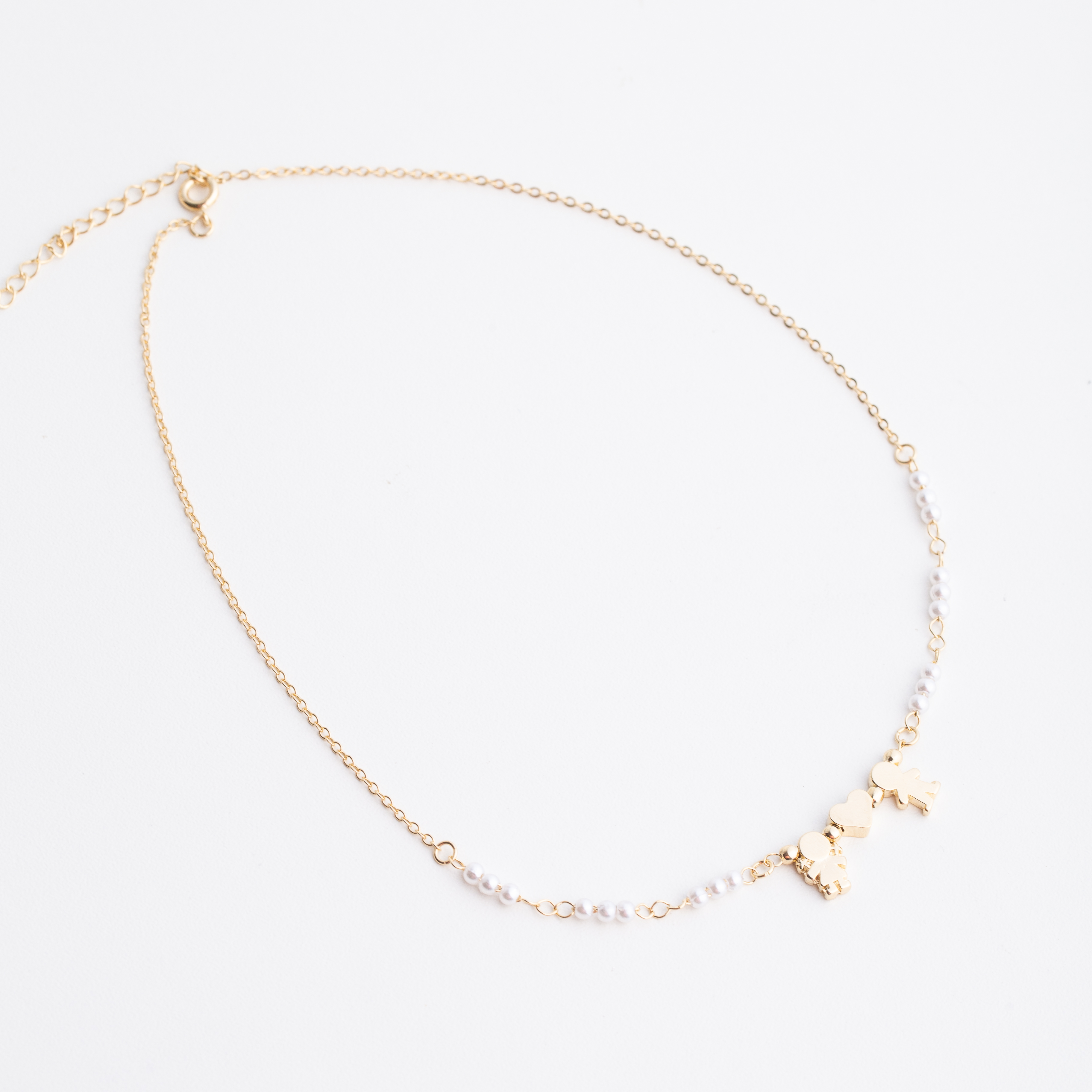 19231 Chain Pearl With Gold Children 16"