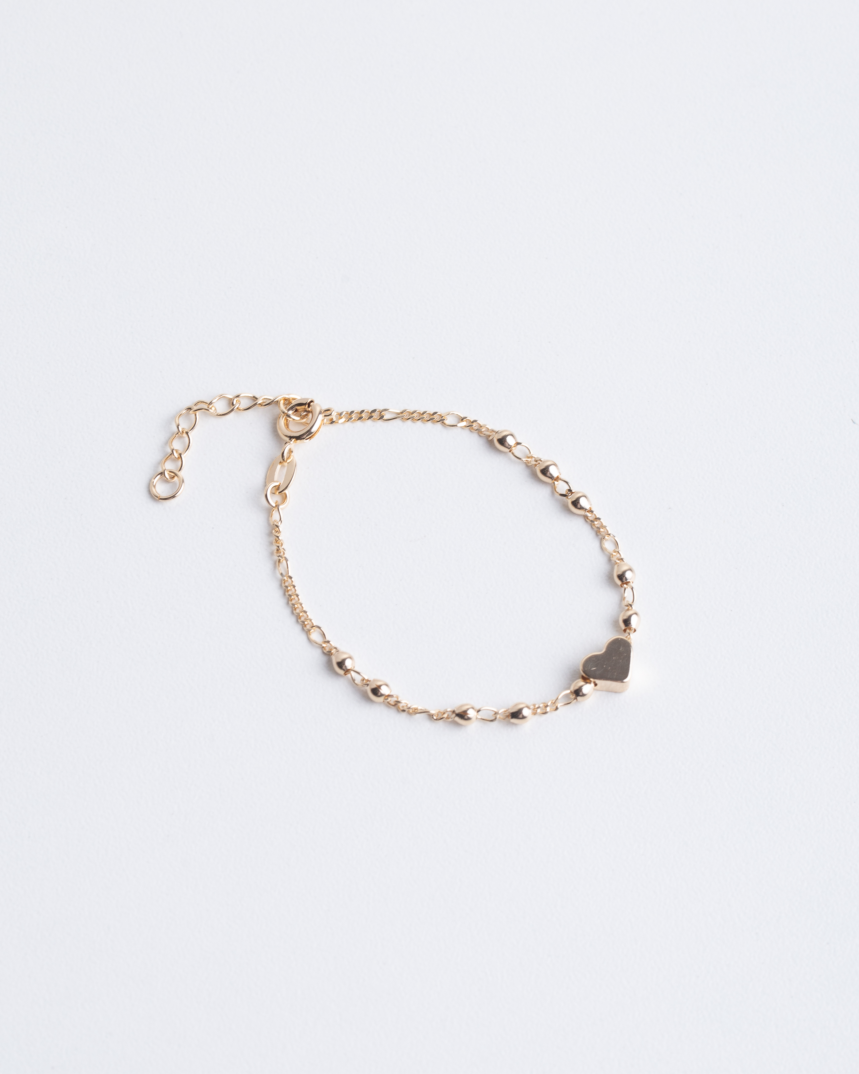 20389 Gold Bracelet with Heart Charm