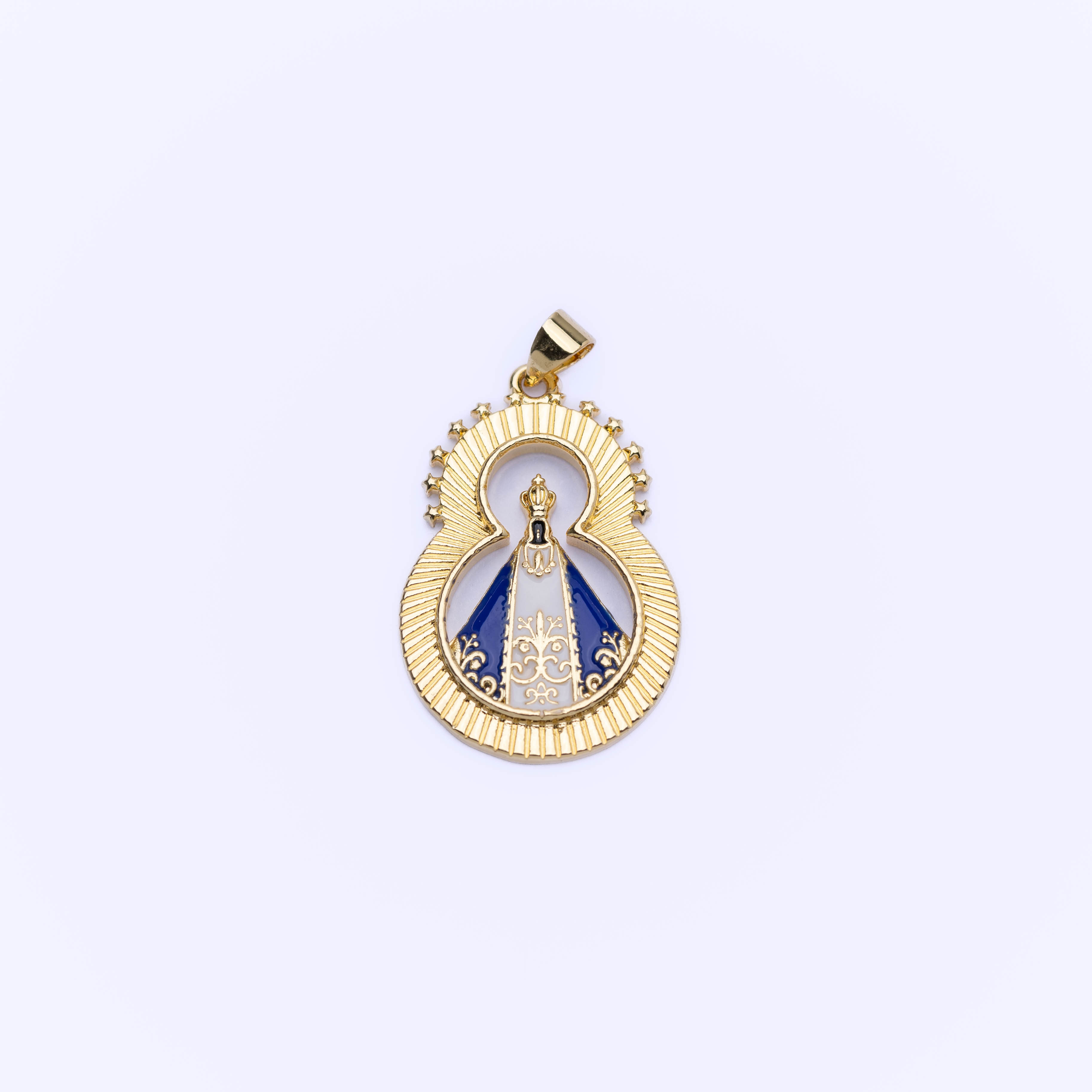 21120 Dije de la Virgen del Valle con Borde Dorado