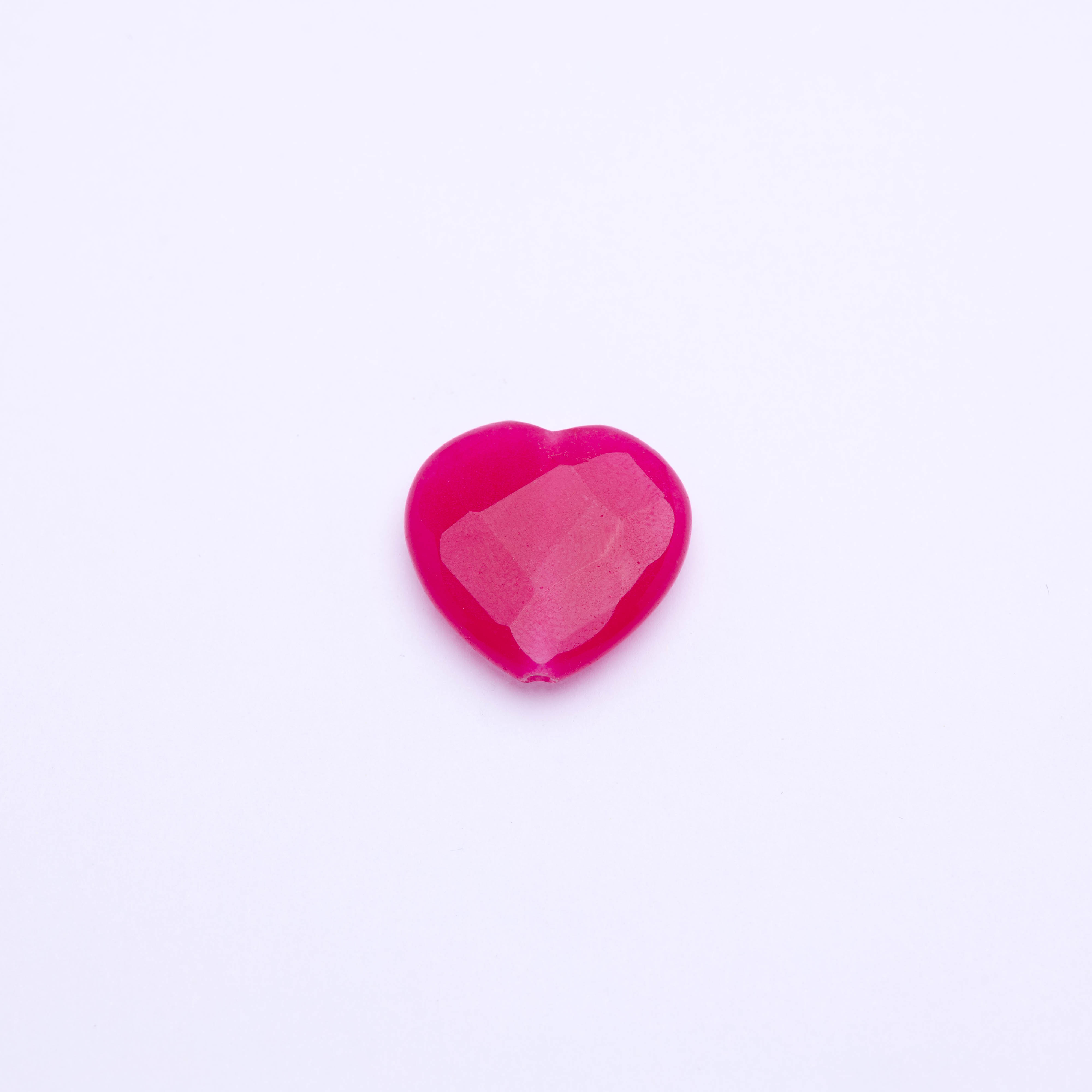 21244 Fuchsia Heart Slider Bead
