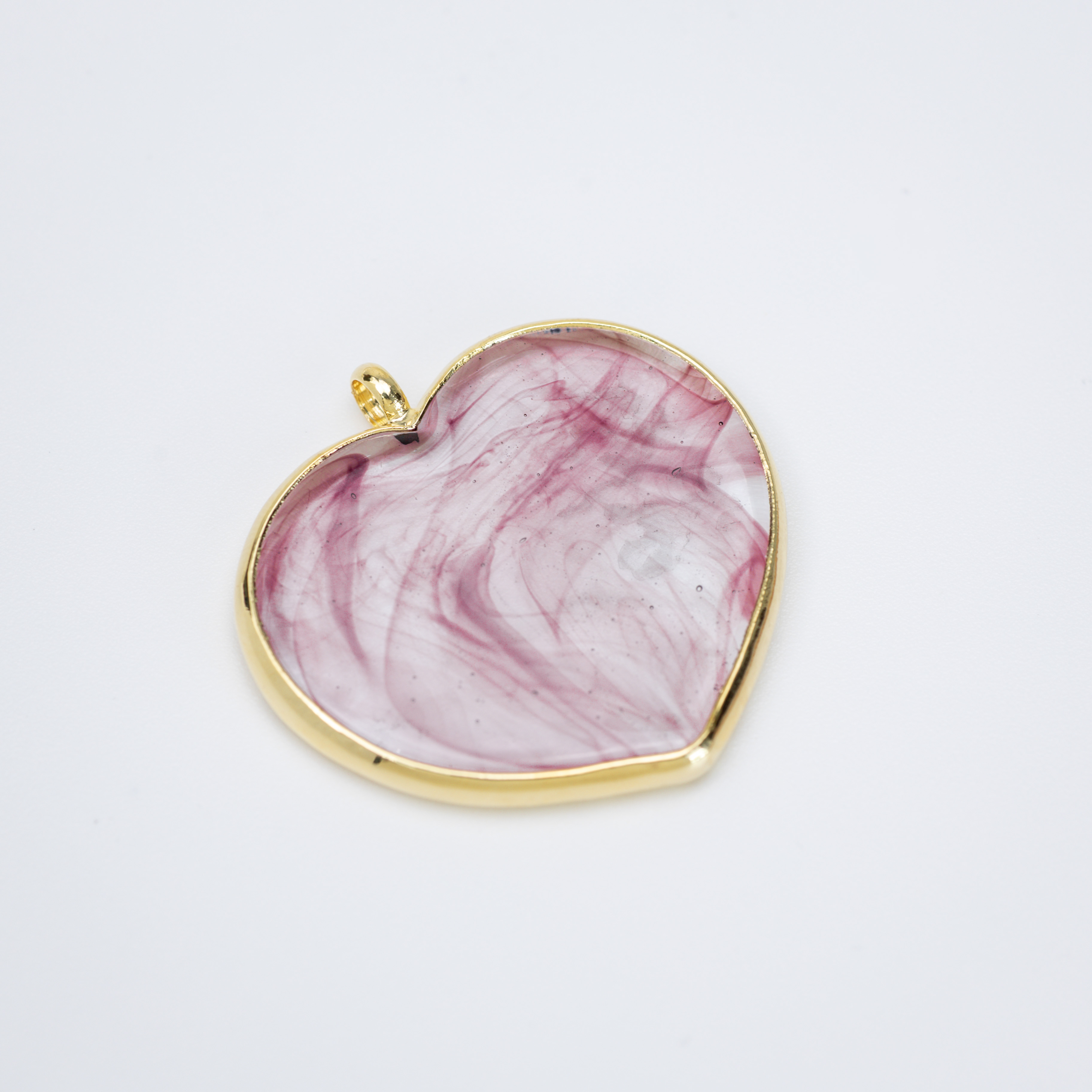 19648 Hearts Bizel Transparent With Purple 40mm