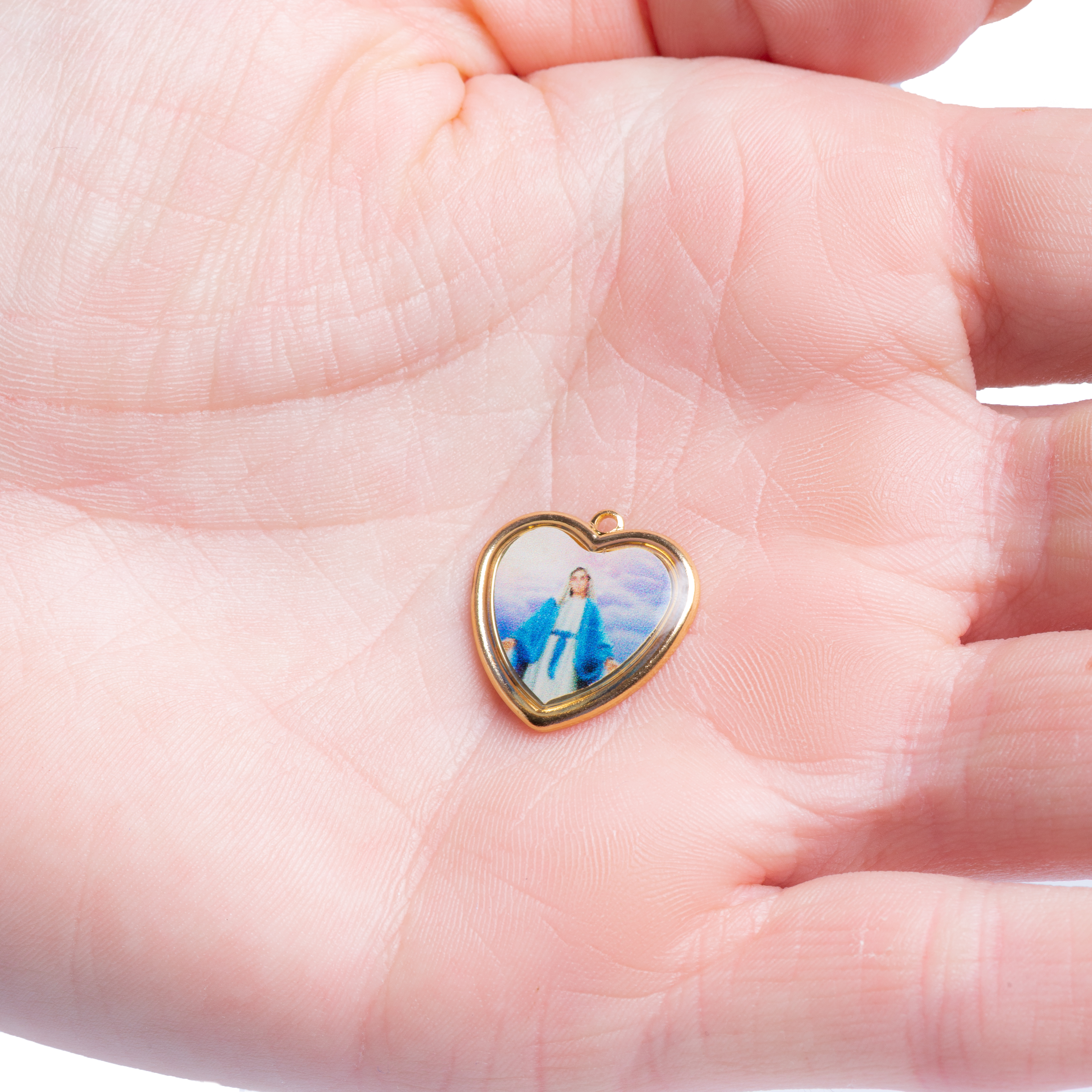 20761  Heart Pendant with Miraculous Virgin