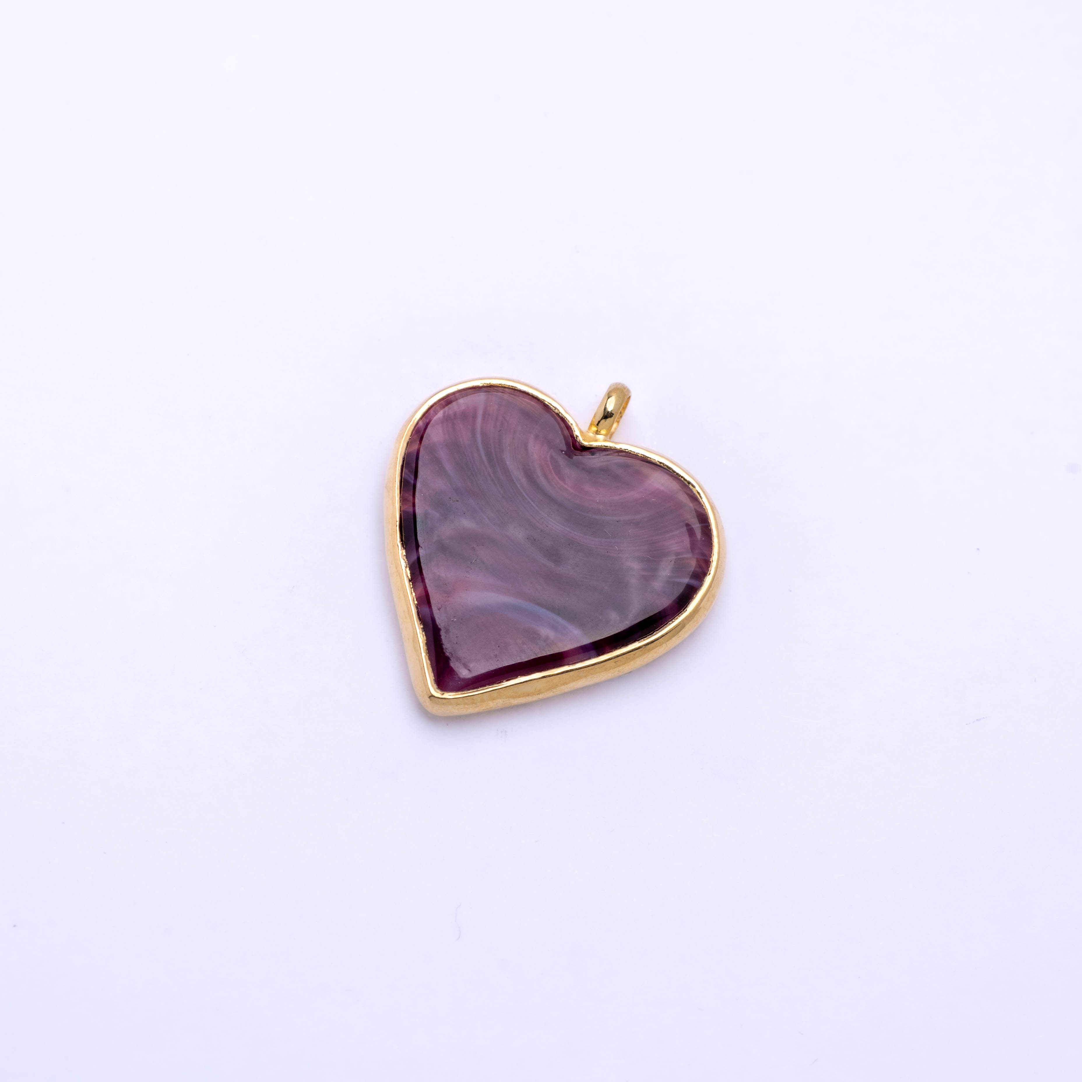 15754 Lilac Heart Bizel Pendant