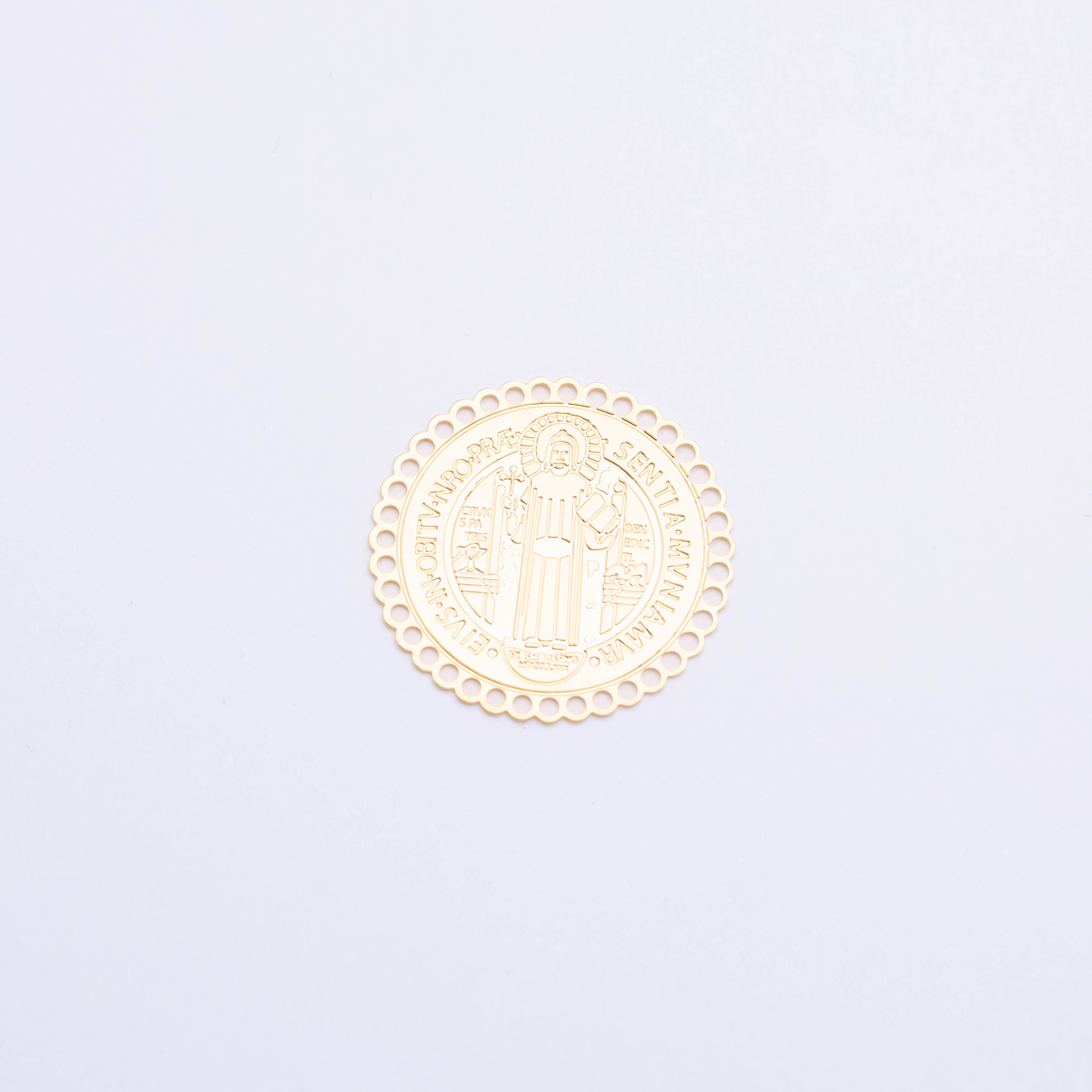 6105 St Benedict Textured Medal Charm