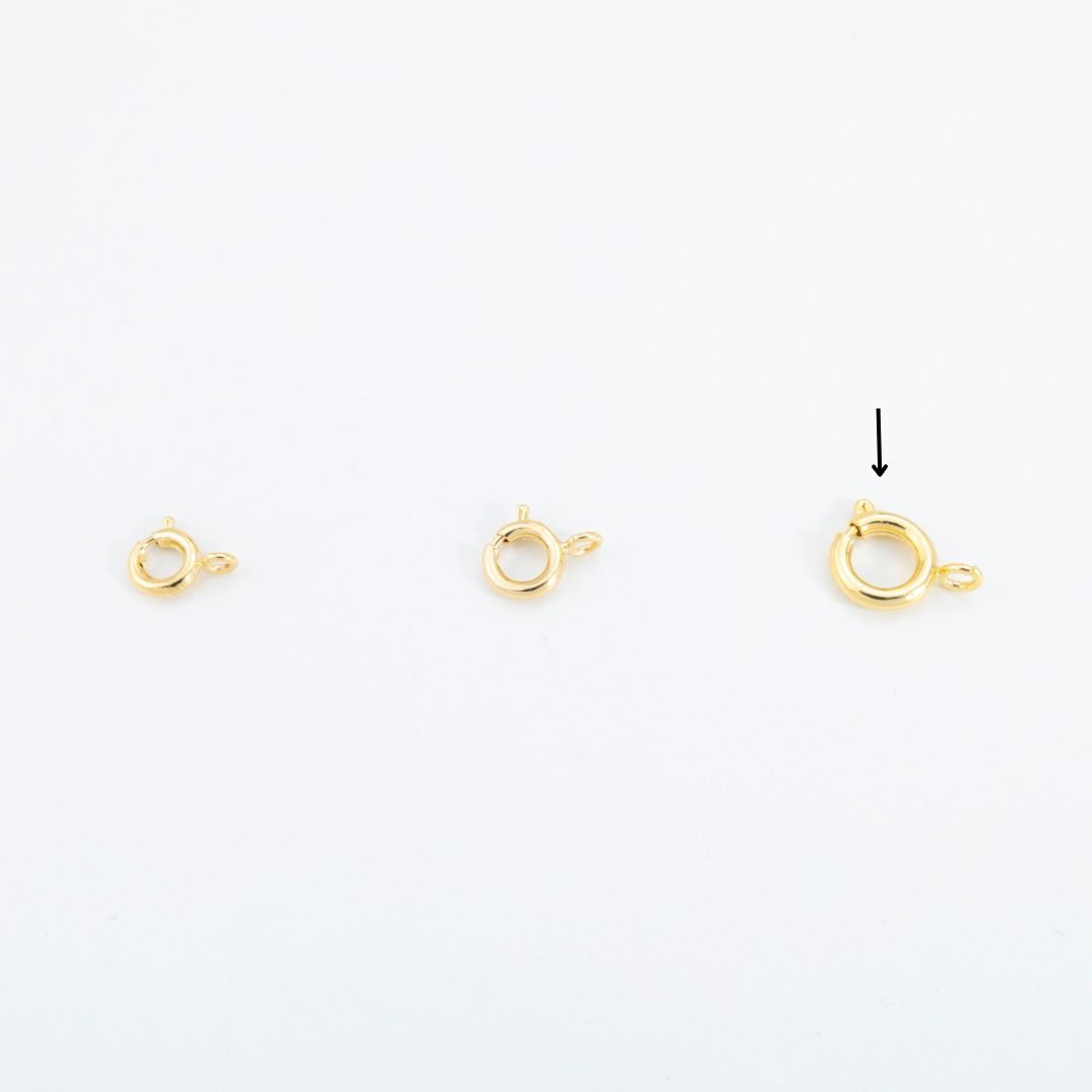 539 9x2mm Gold Spring Ring Clasp