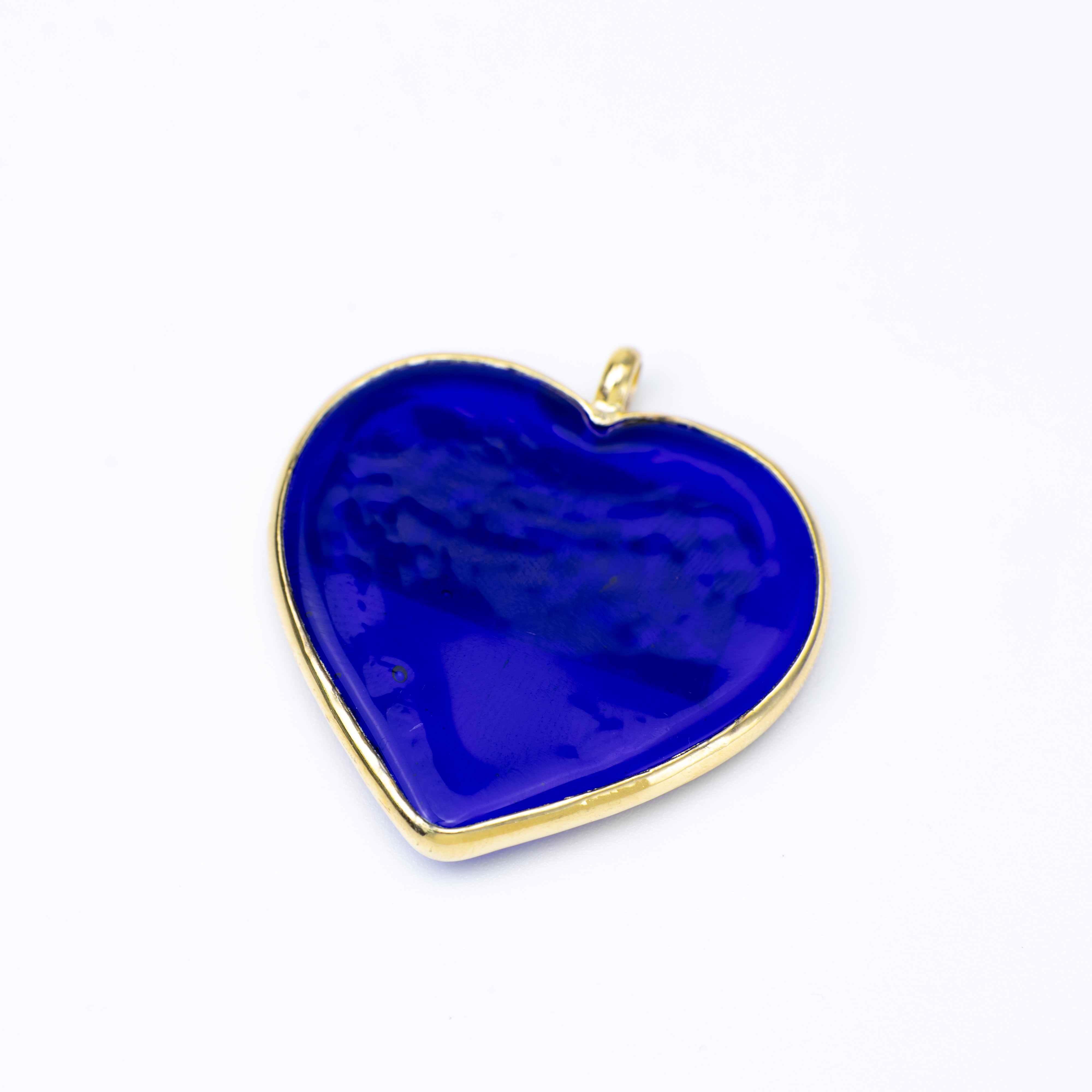 12315 Blue Bizel Heart Pendant 40mm