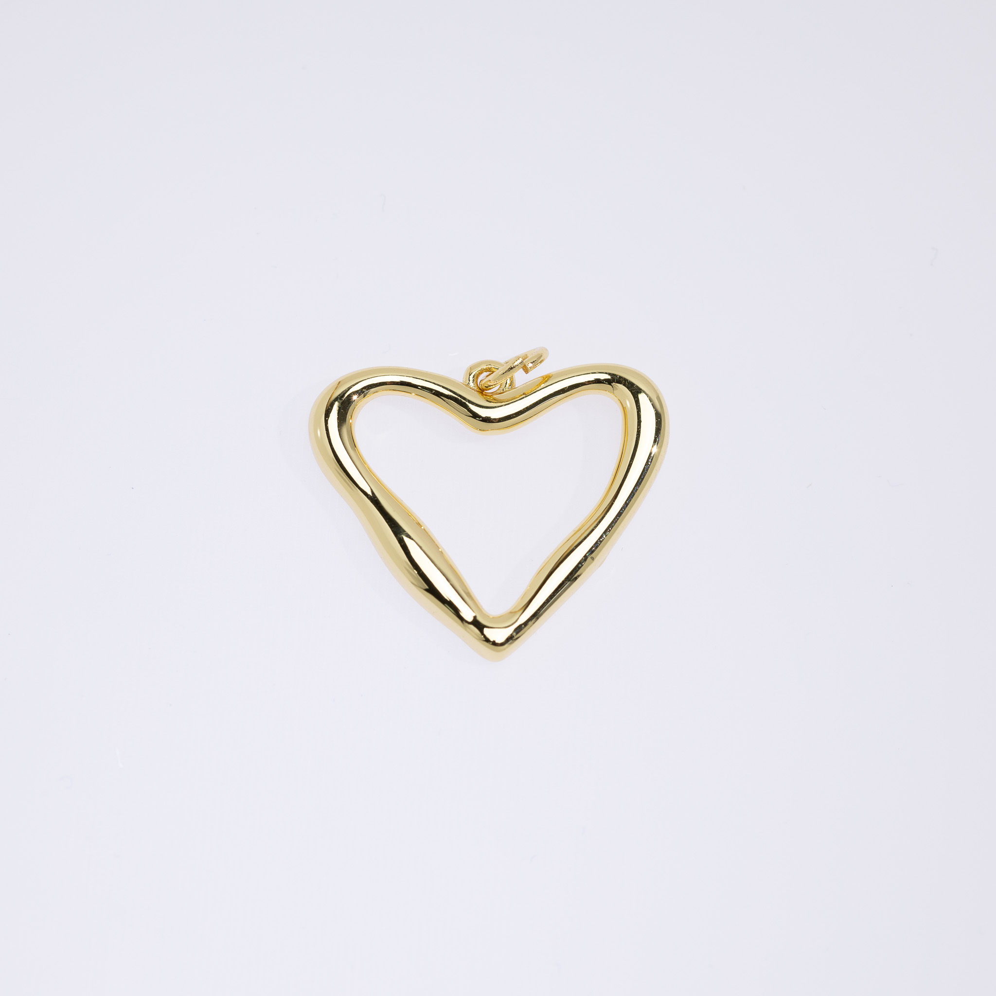 20659 Gold Open Irregular Heart Charm