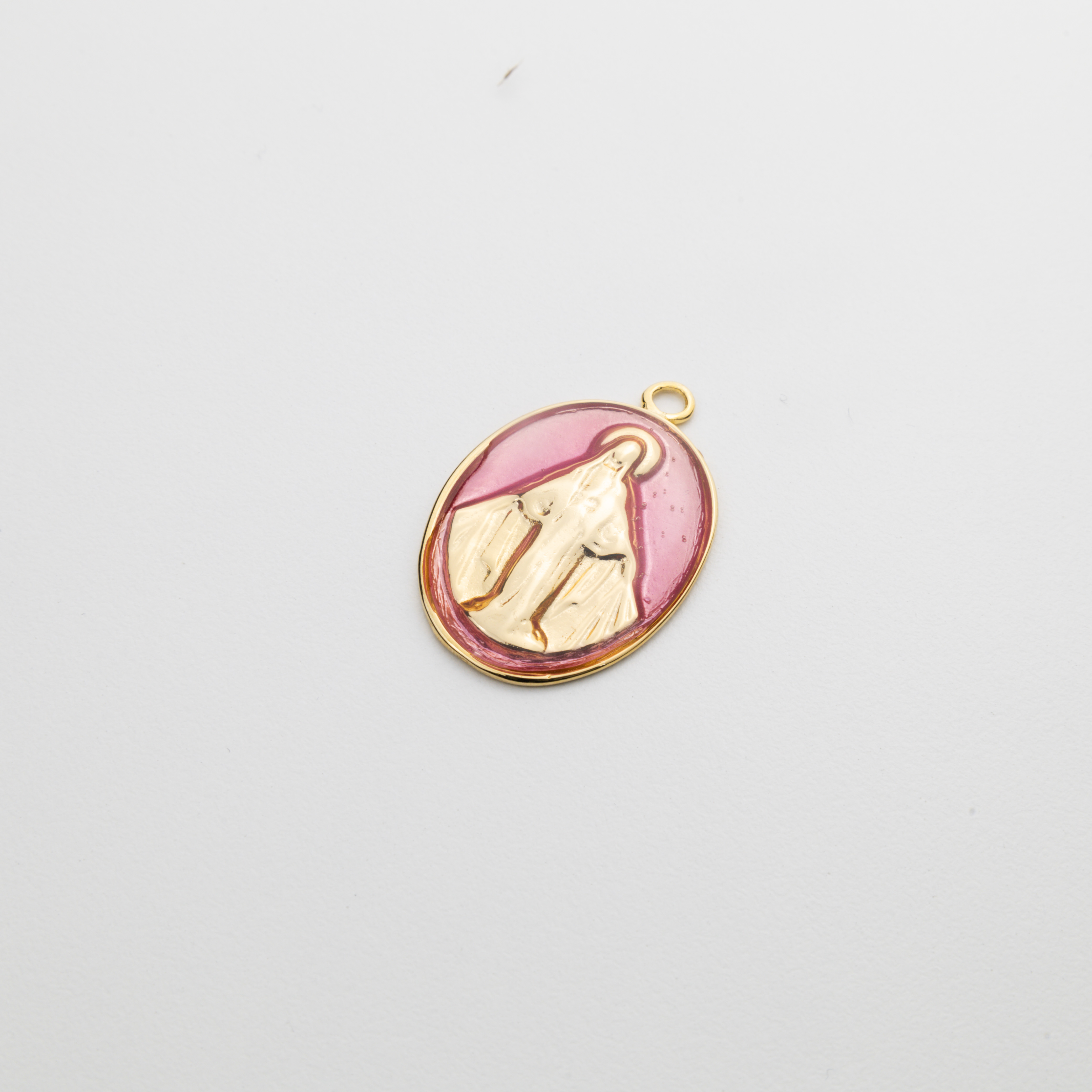19031 Fushia Virgin Milagrosa Pendant Big 2