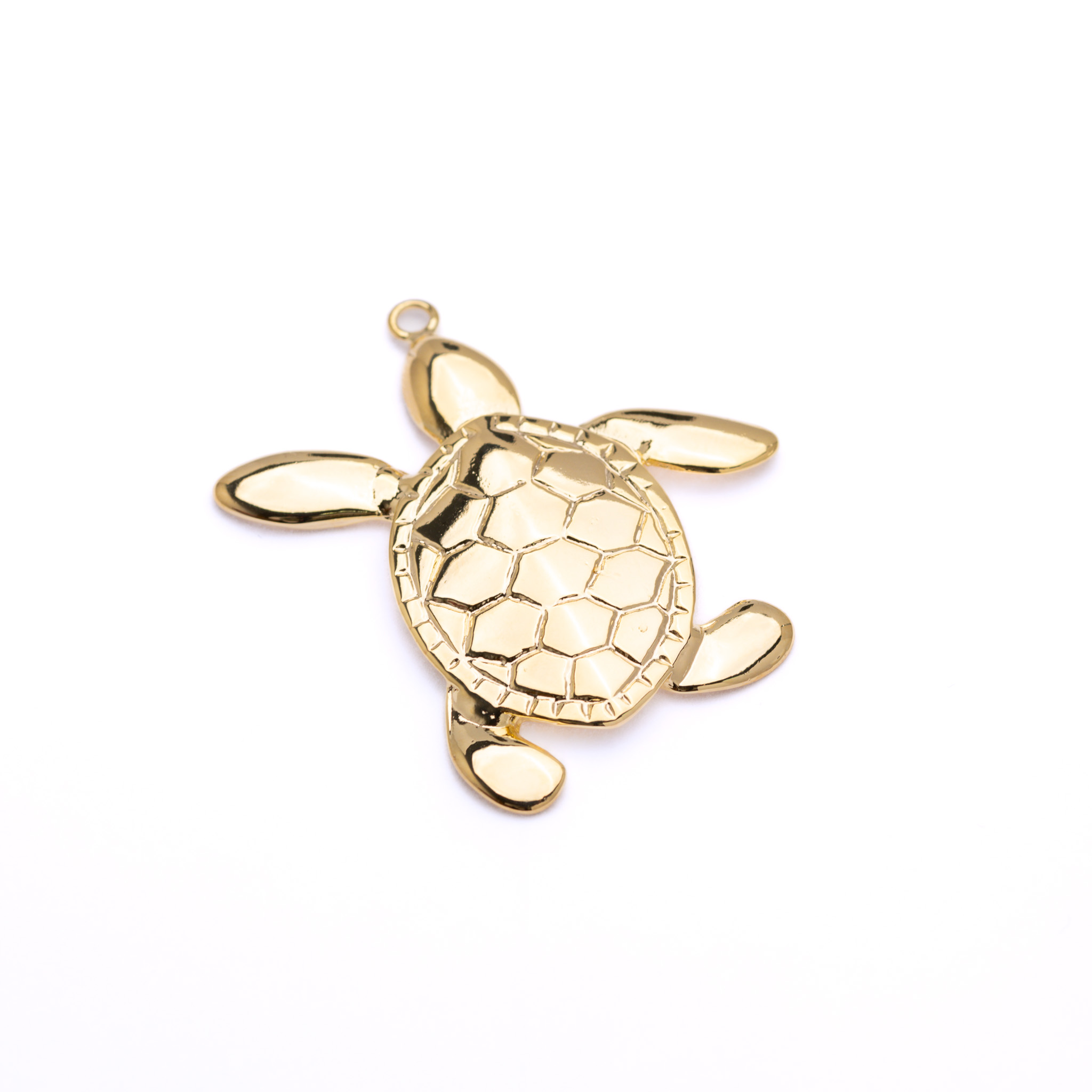 12772 Gold Big Turtle Pendant