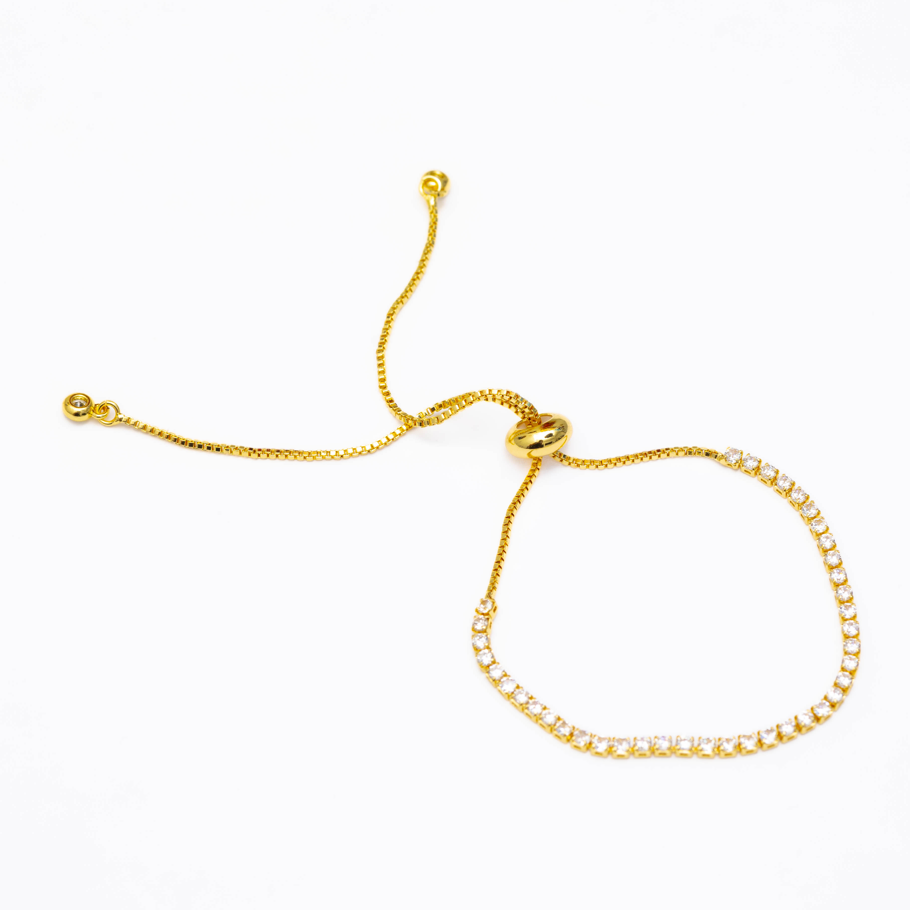 21519 Adjustable Clear Crystal Tennis 2mm Bracelet