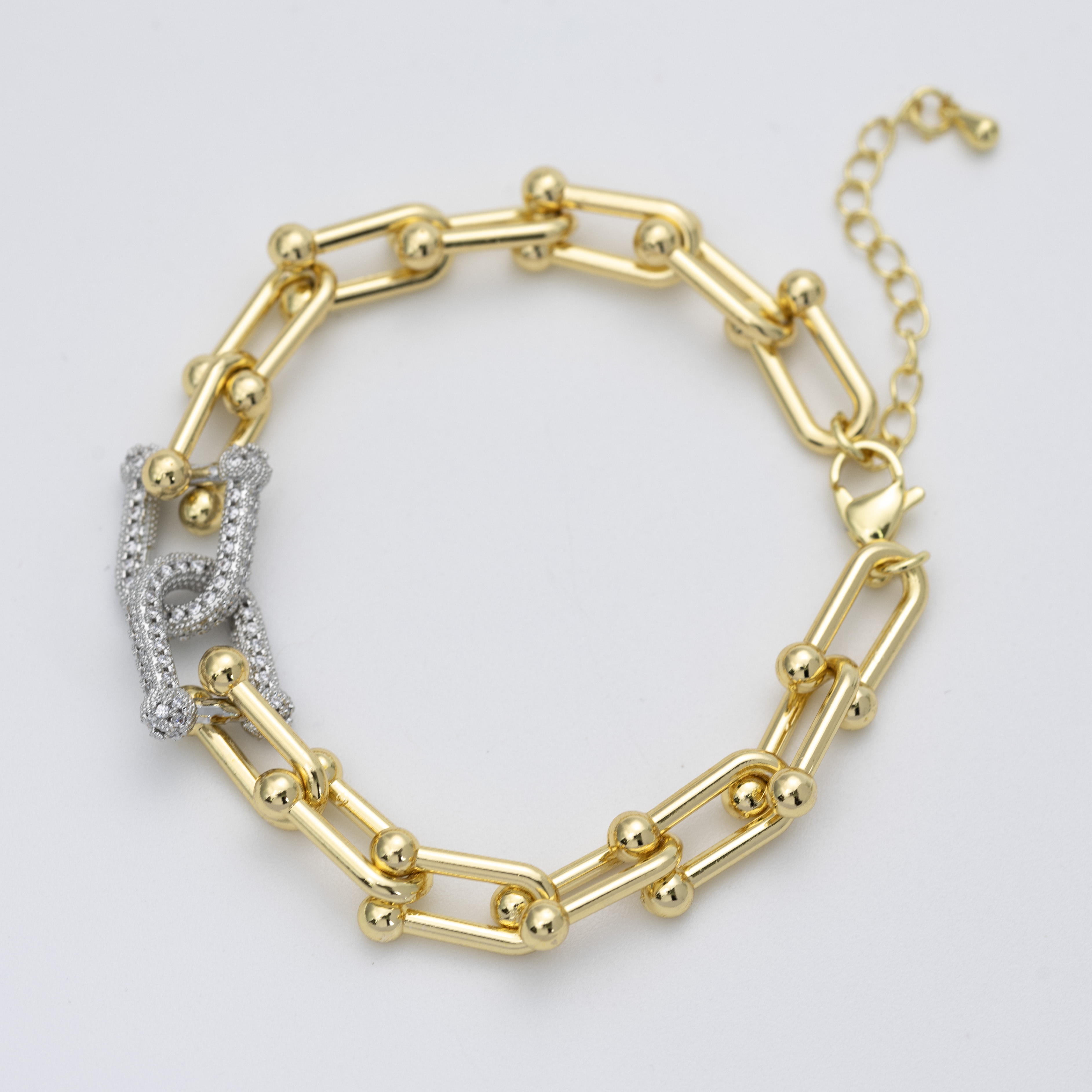 19465 Gold and Silver Link Bracelet
