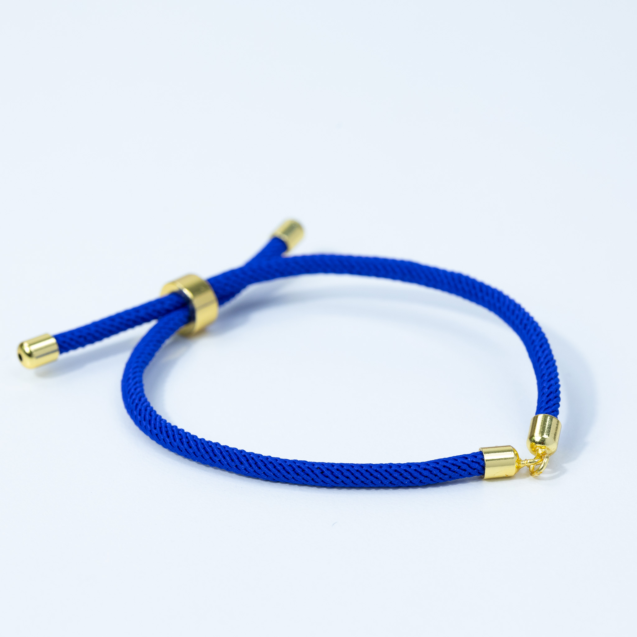 20173 Blue  Adjustable Braided Cord Bracelet 